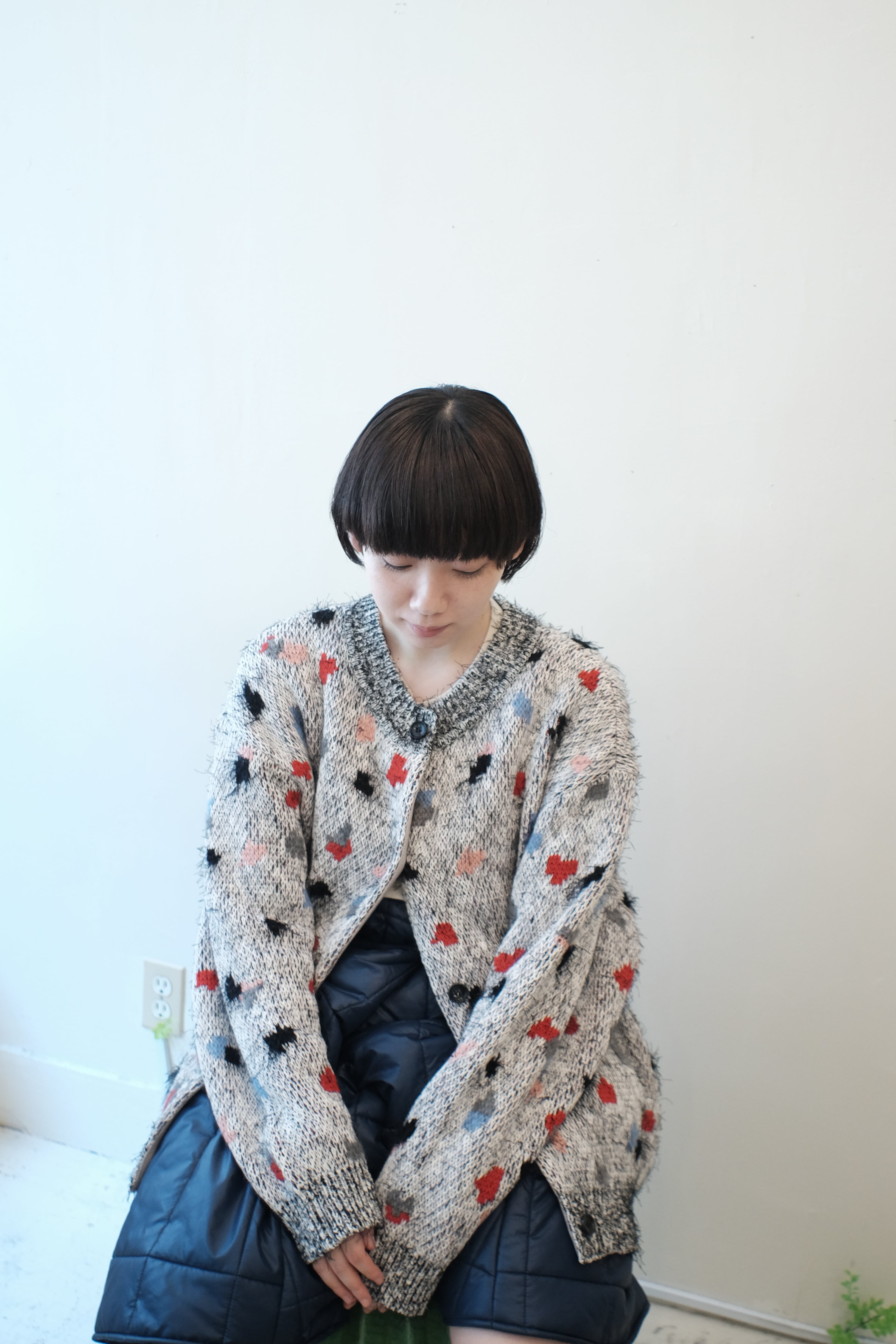 23AWコウタグシケン Doodle Cardigan ニットカーディガン