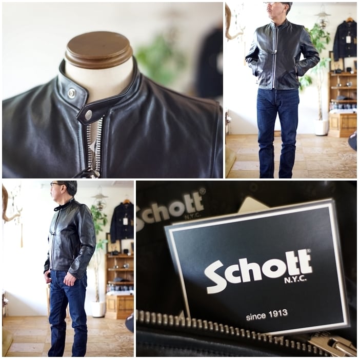 Schott ショット シングル ライダース レザージャケット 3950078