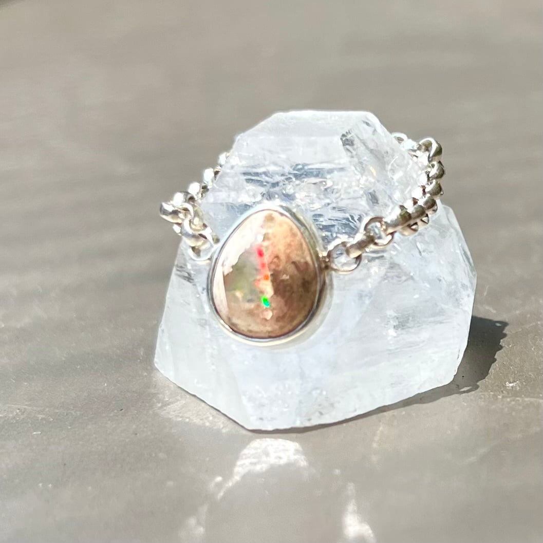 chain］カンテラオパール×silver925 リング | Shining Baby jewelry
