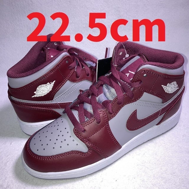 エアジョーダン1 MID GS 赤 灰 白 22.5cm 箱付き | Pay ID
