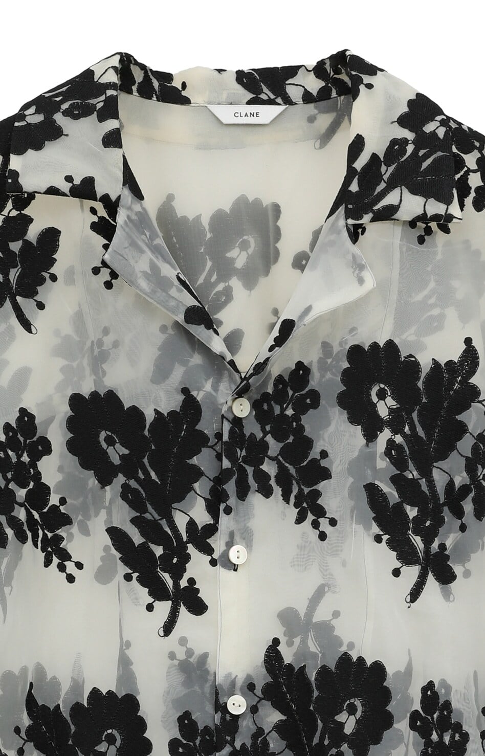 CLANE(クラネ) SHEER FLOWER LACE SHIRTS MIX | サウスオレンジ