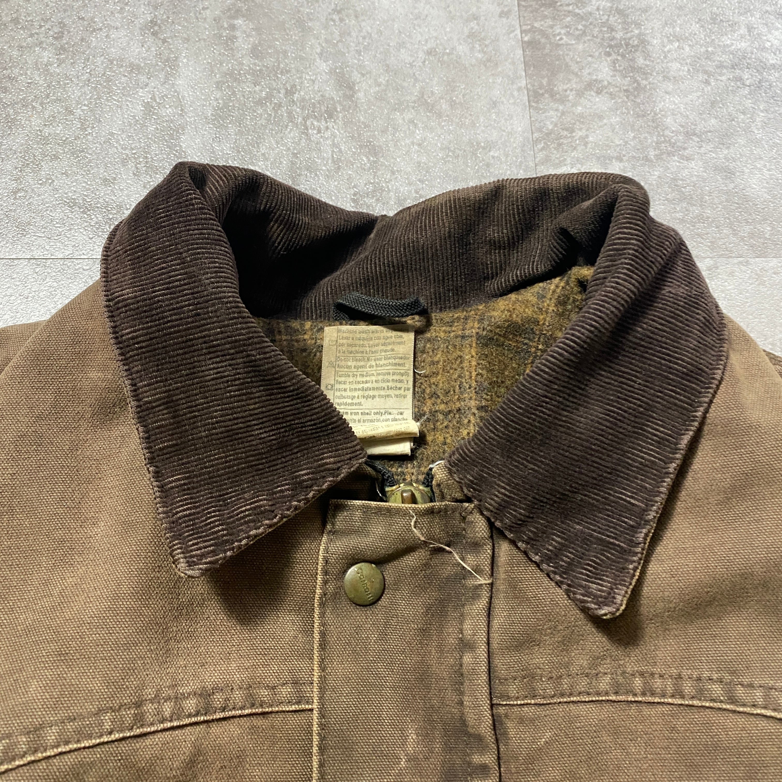 00's carhartt カーハート コーデュロイ襟 ブランケット付き ブラウン