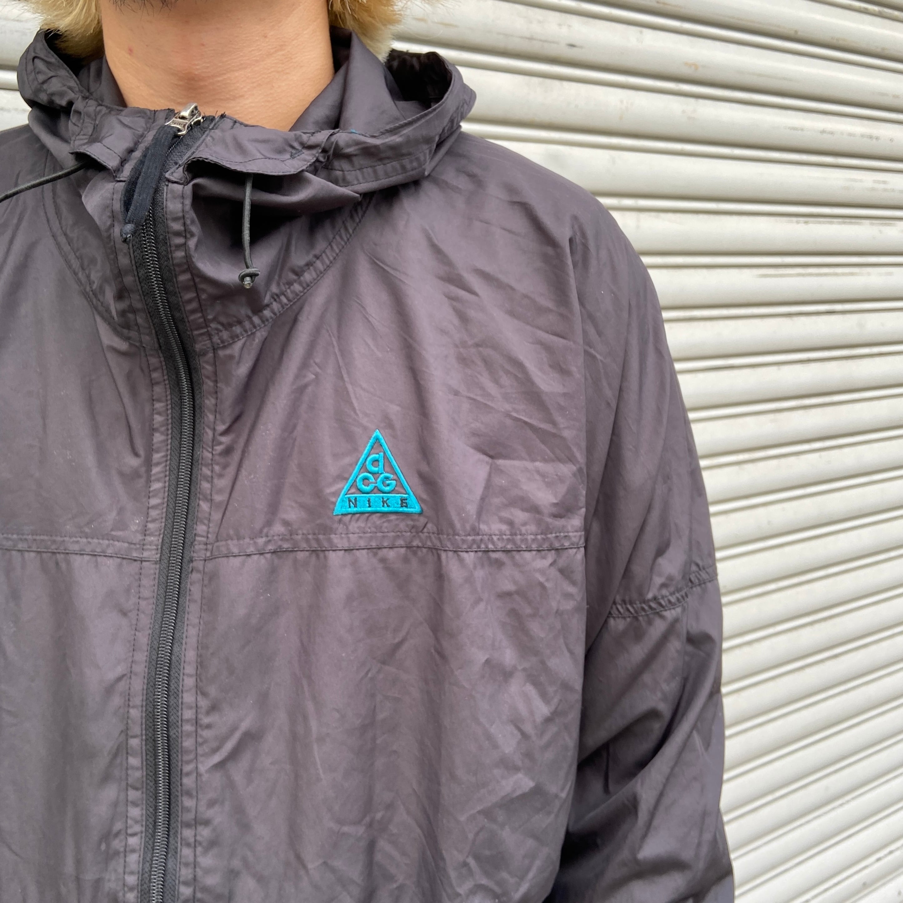 90s NIKE acg ナイアノラックパーカー ストームフィット 黒 L | 古着屋 Uan