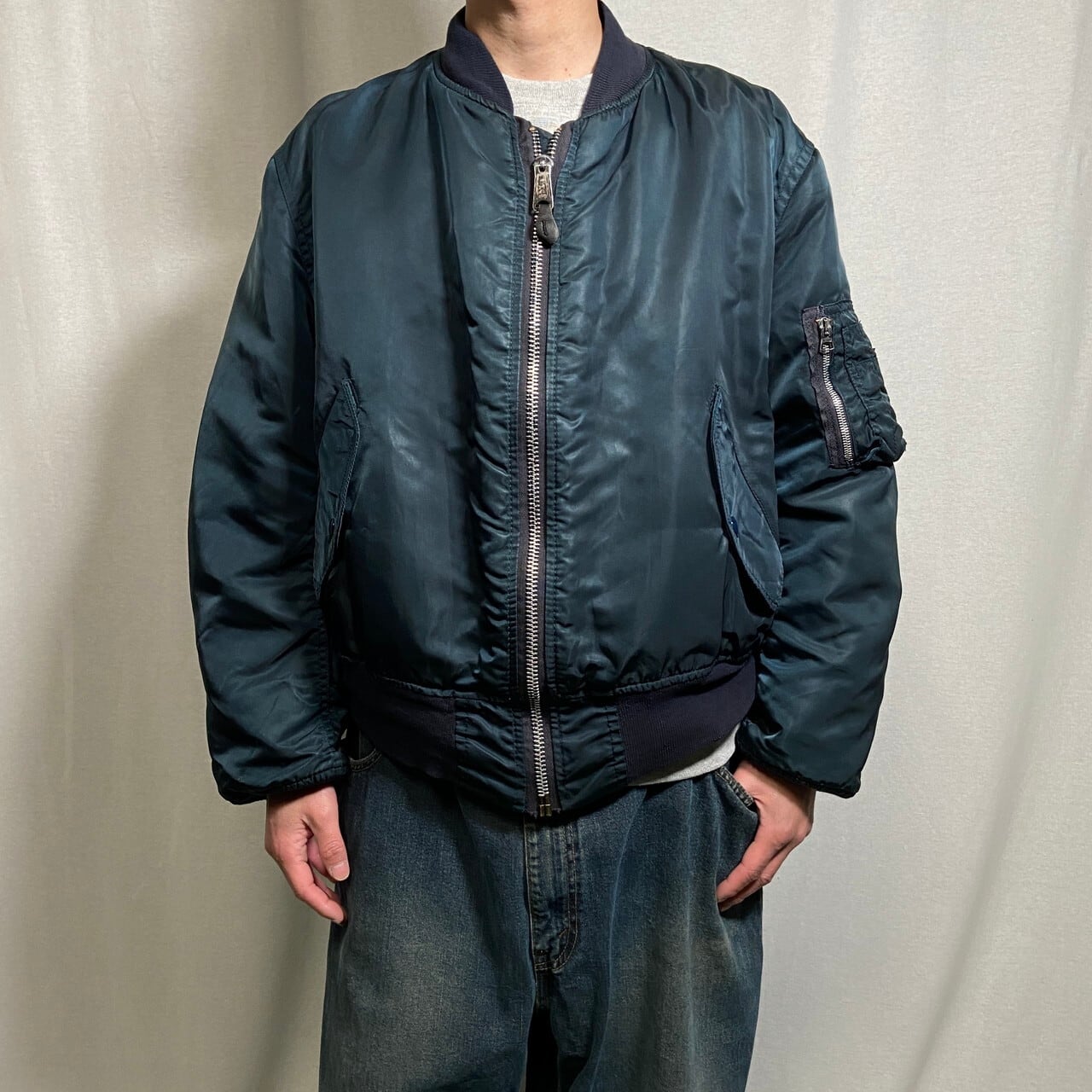 90年代 USA製 ALPHA MA-1 ミリタリー フライトジャケット 民間品