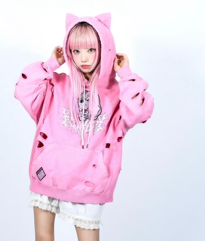 ケモミミ染めボロパーカー」 | KRY clothing