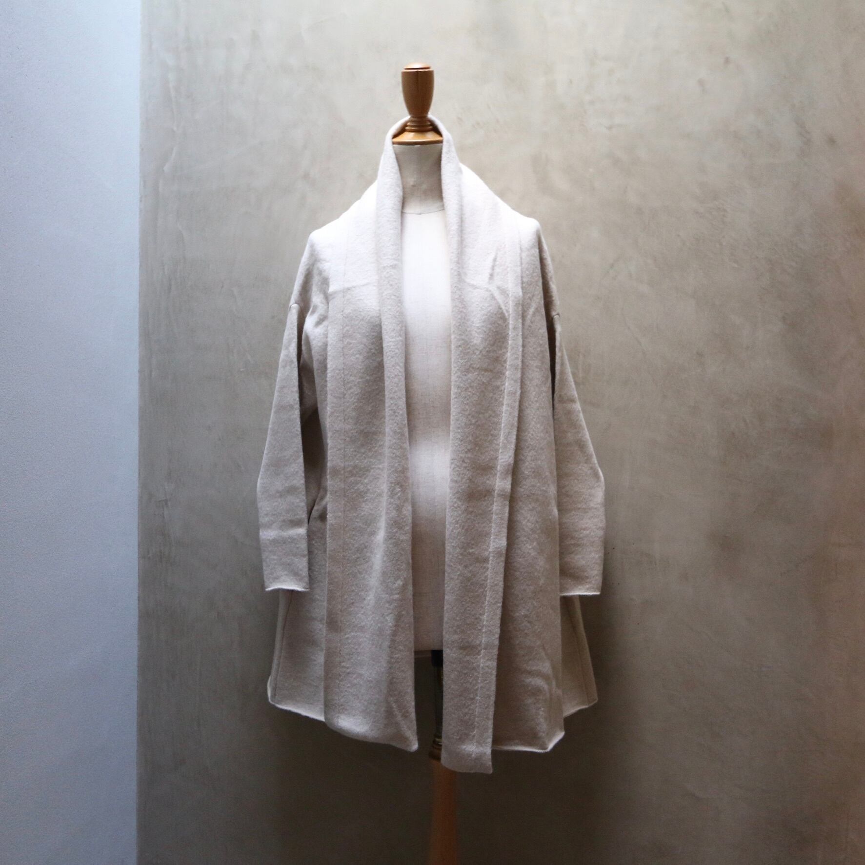 R&D.M.Co-/OLDMAN'S TAILOR KNIT MIDI ROBE/圧縮ニット・ミディ