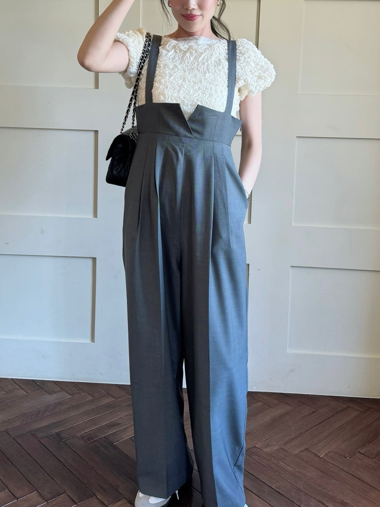 ハイウエストサロペット【new!! -gray- 】 | rimir