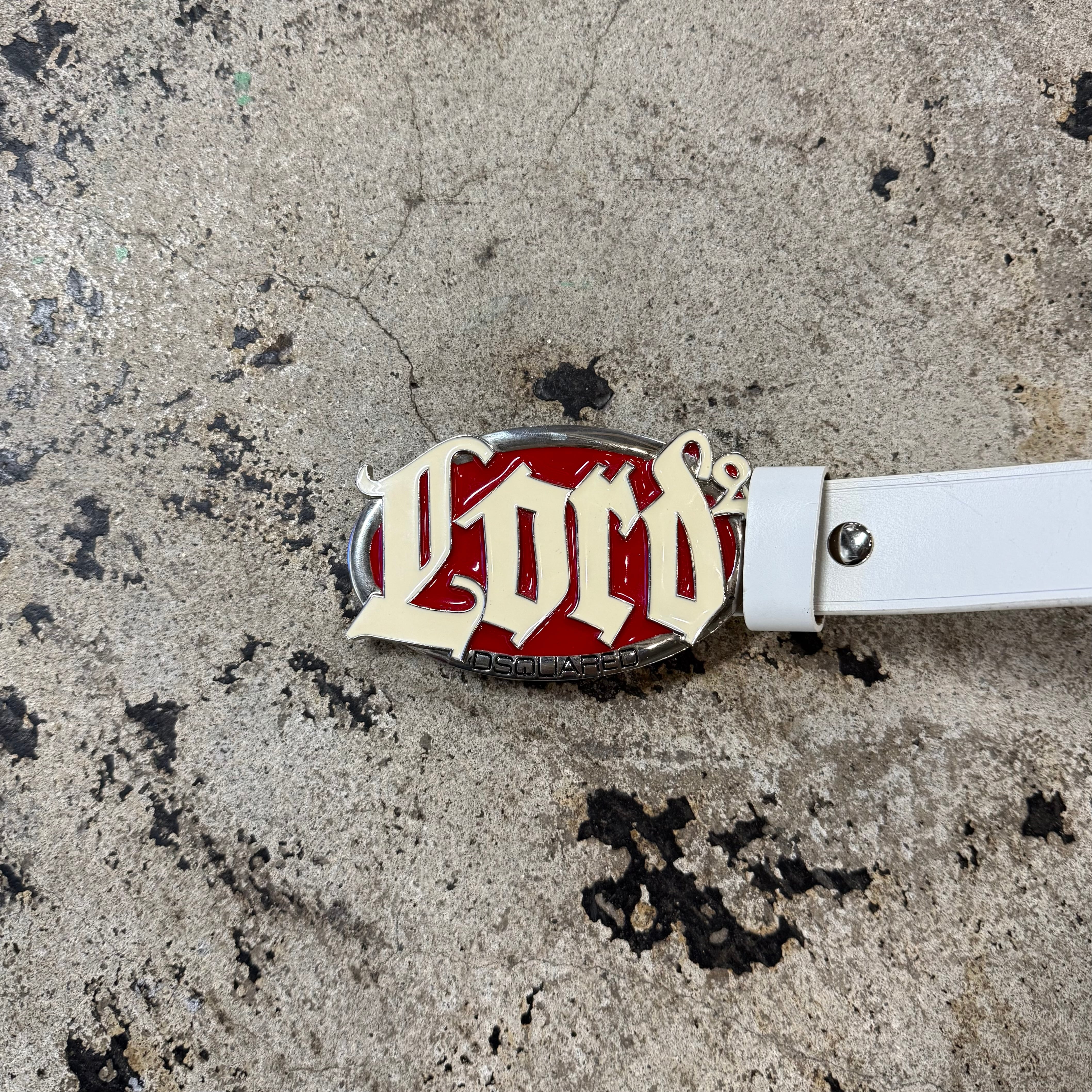 00s DSQUARED2 LORD² GOTHIC PLAQUE BUCKLE BELT | GALAXIES