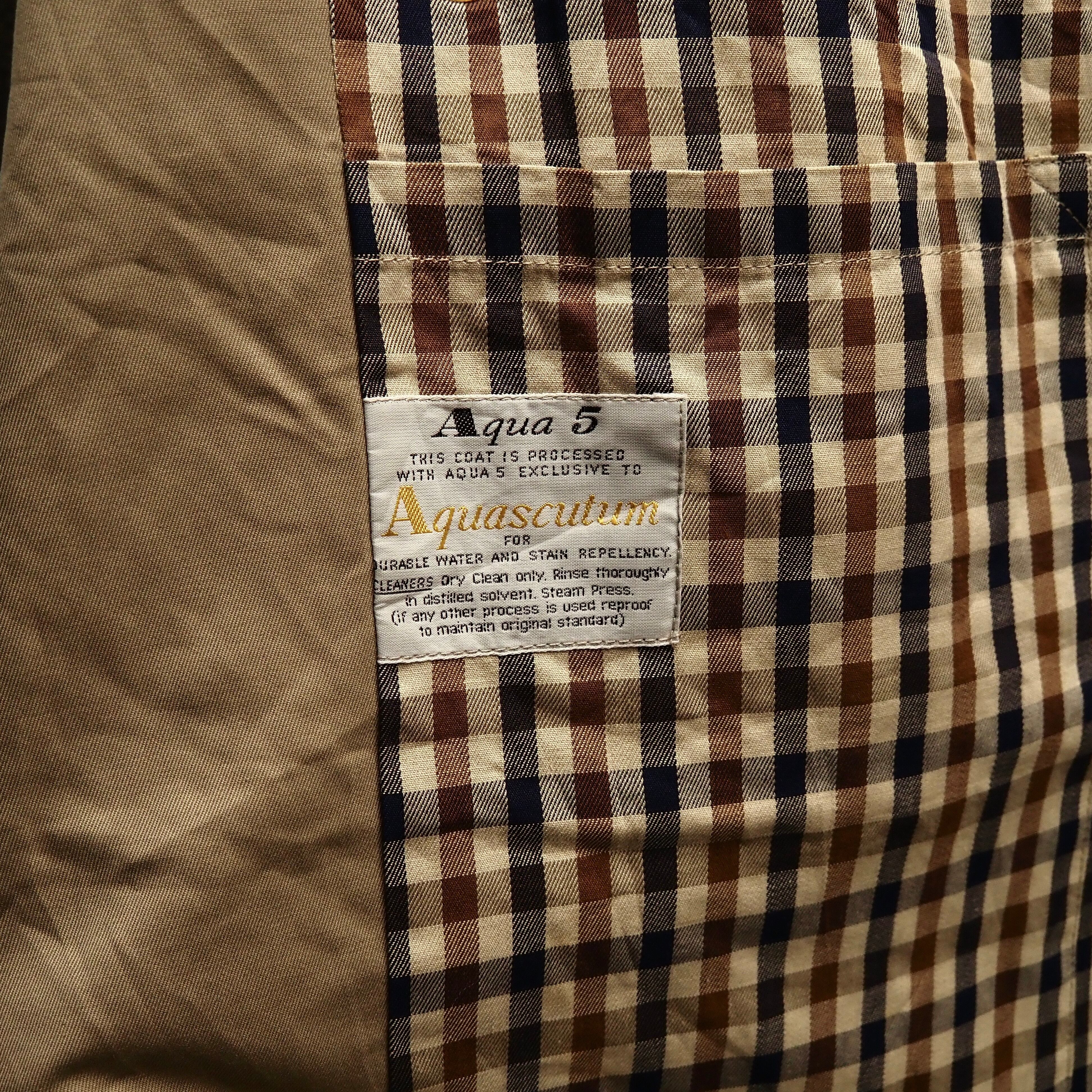 UK 1980's Vintage “Aquascutum” コットン100% アクアスキュータム