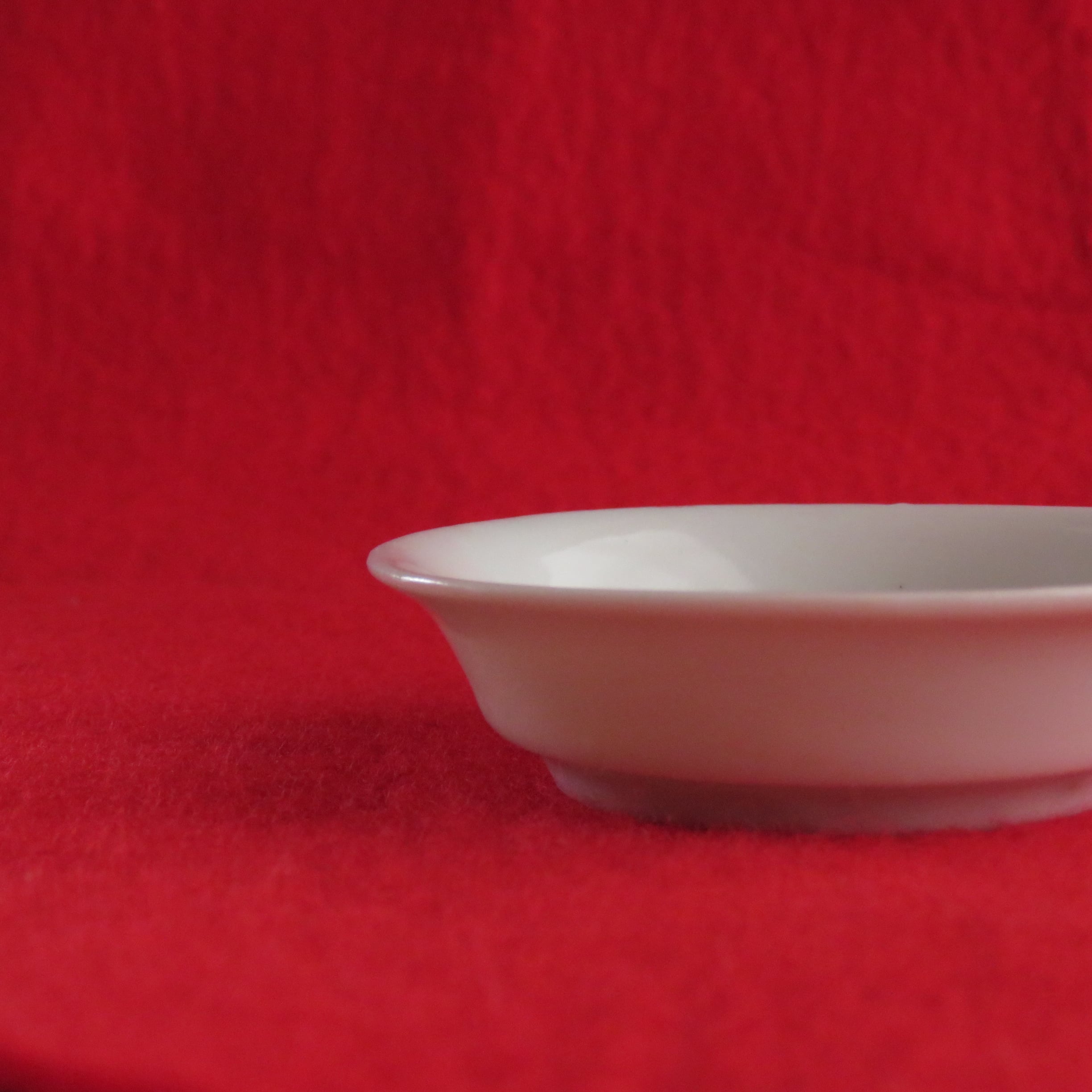 伊万里 白磁印刻寿文豆皿 1枚 江戸末期(1860年頃) Imari ware dbpy9305