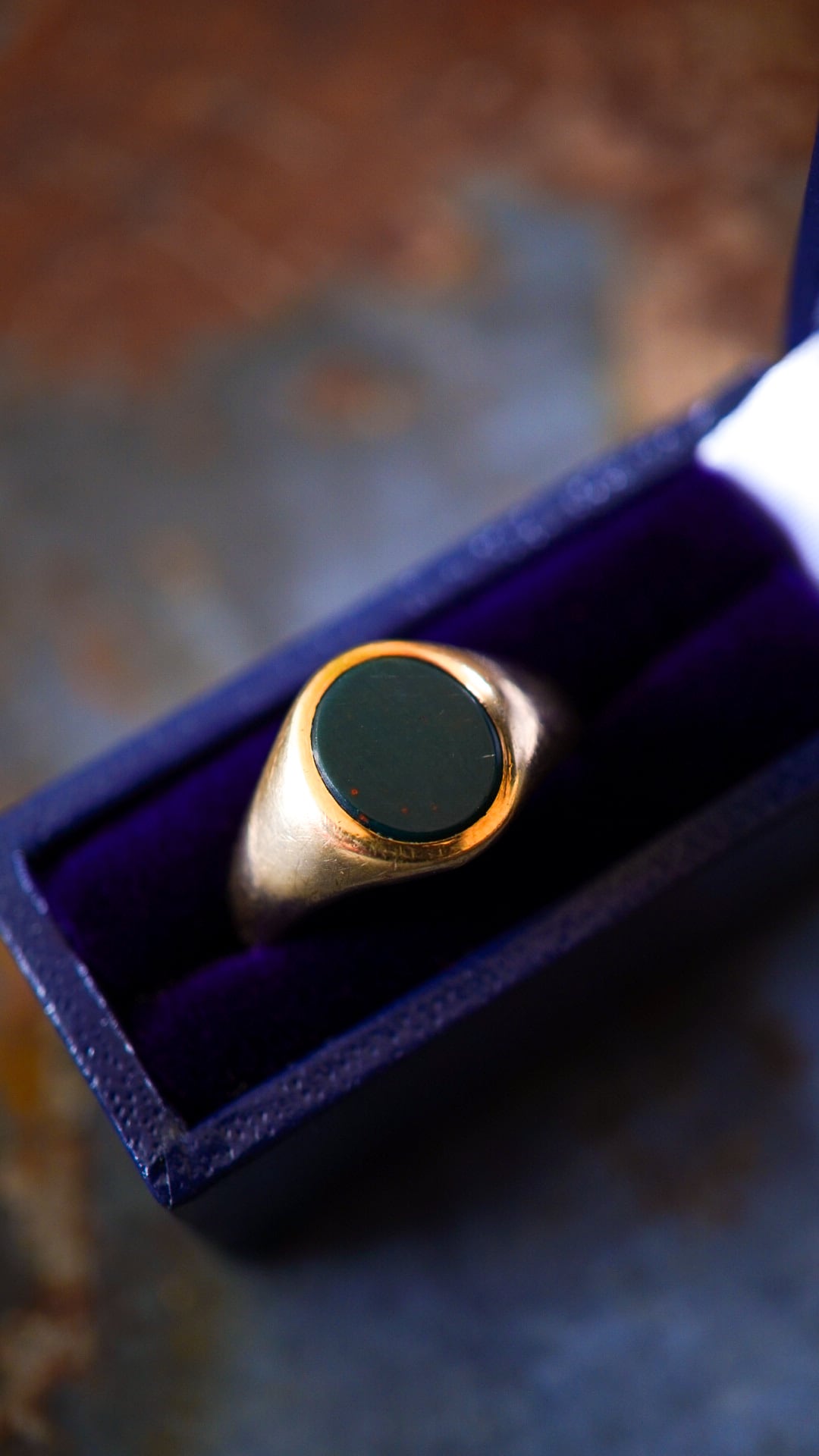 1963】U.K. VINTAGE 9ct イエロー ゴールド シグネット リング 《9金