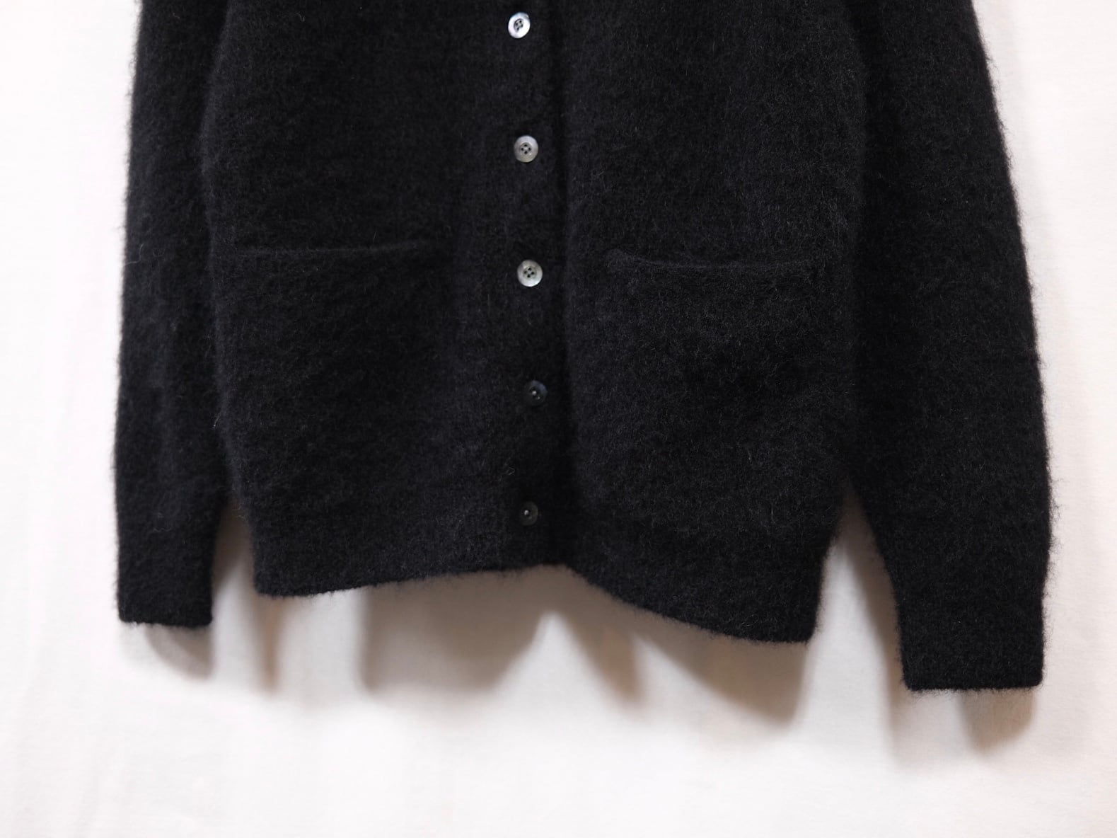crepuscule “women's Mohair V/N Cardigan Black” | Lapel online store
