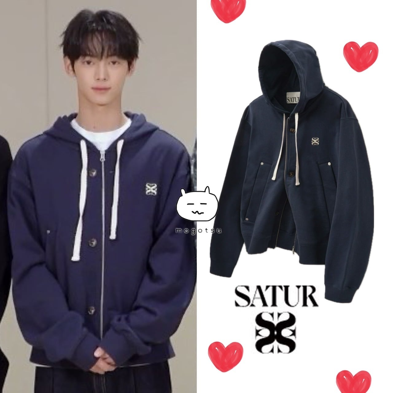 ☆TWS ハンジン 着用！！【SATUR】Teo Cotton All Day Hood Zip-Up