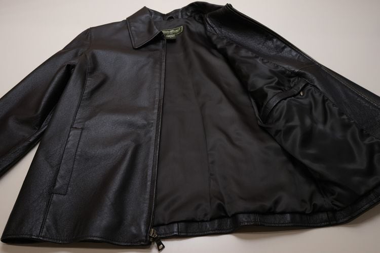 00's Eddie Bauer leather zip-up Jacket | GARYO