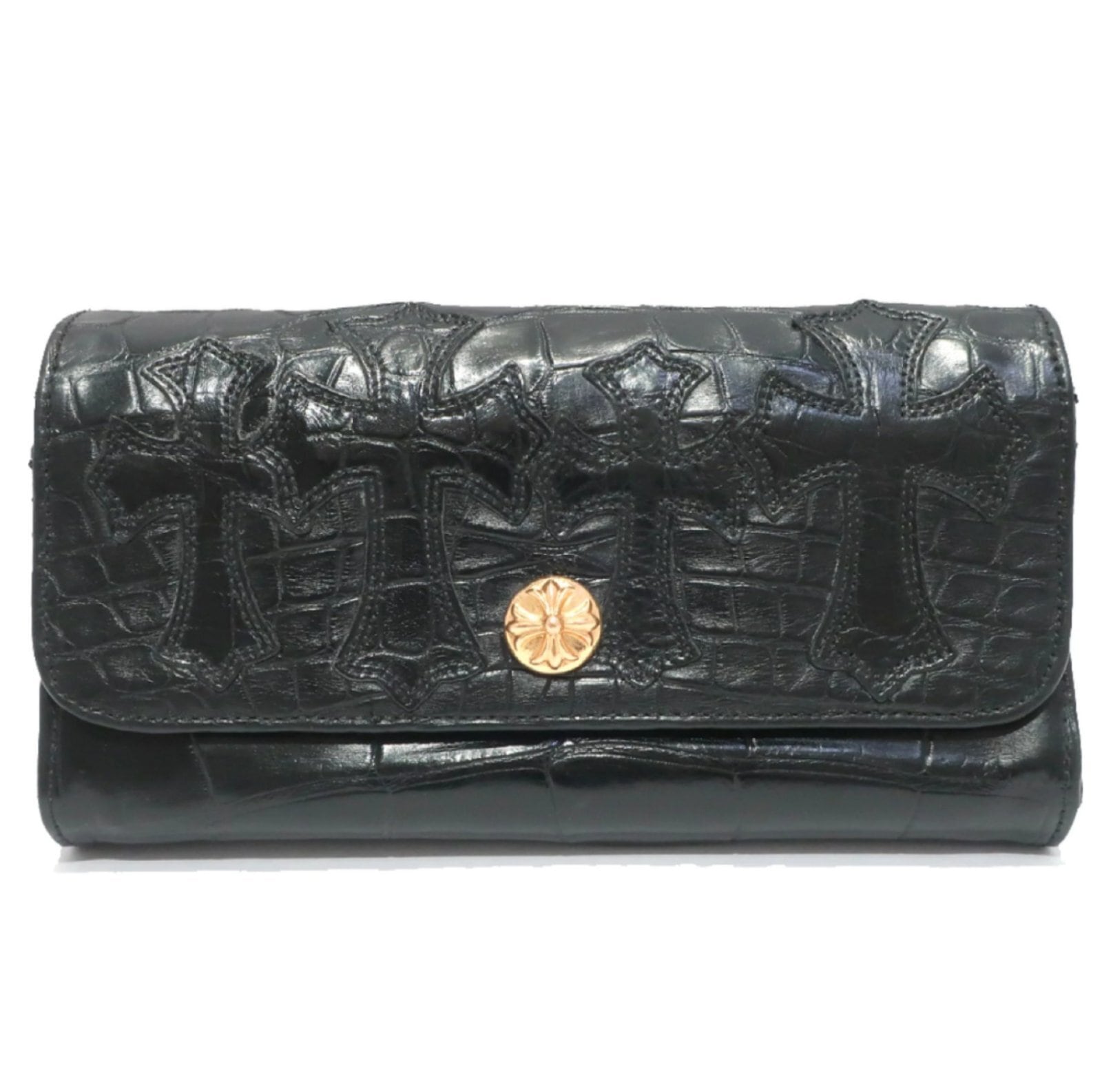 CHROME HEARTS クロムハーツ 長財布 ジュディ アリゲーター クロス