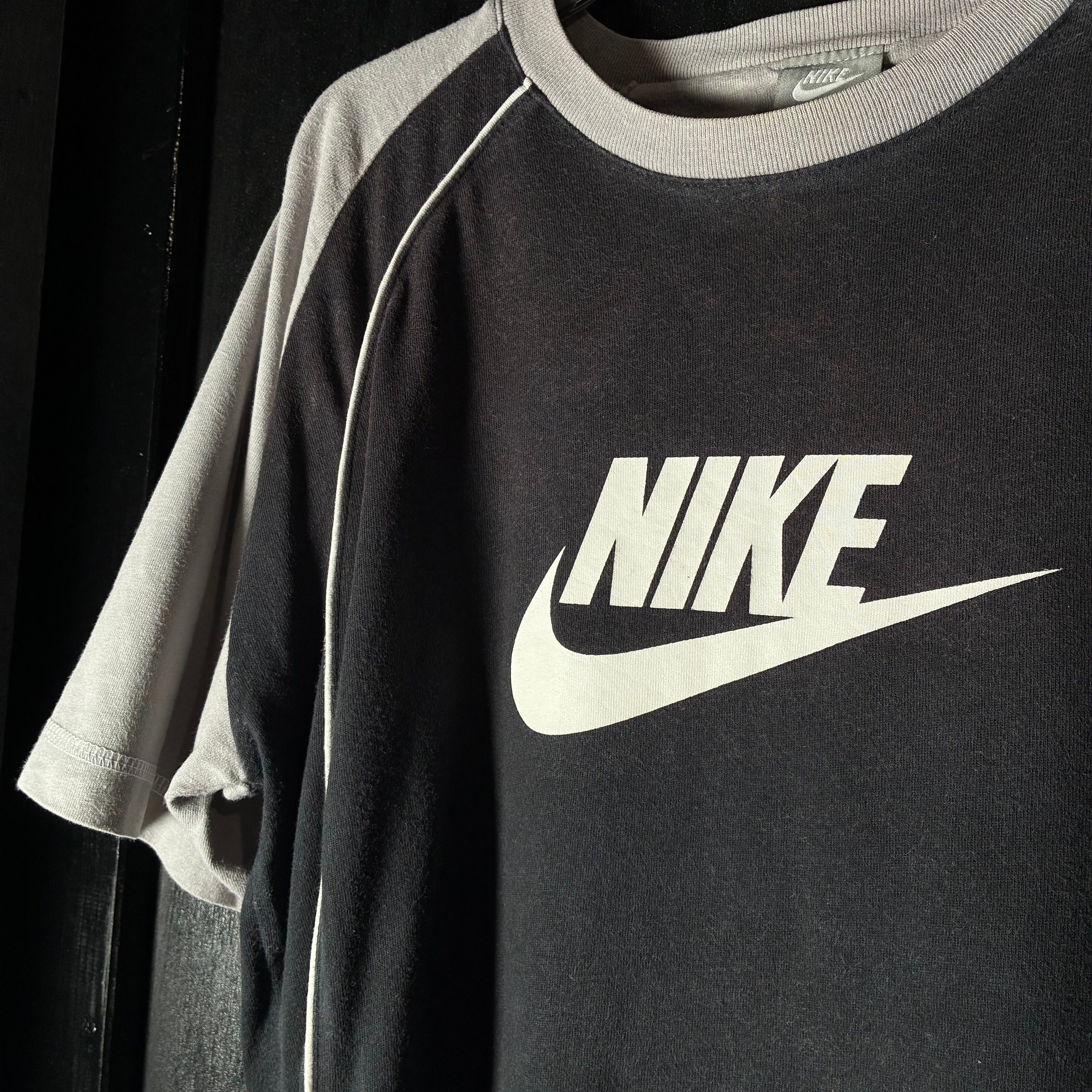 00s NIKE ラグランTシャツ 黒グレー ナイキ Y2K | 古着屋 the moon