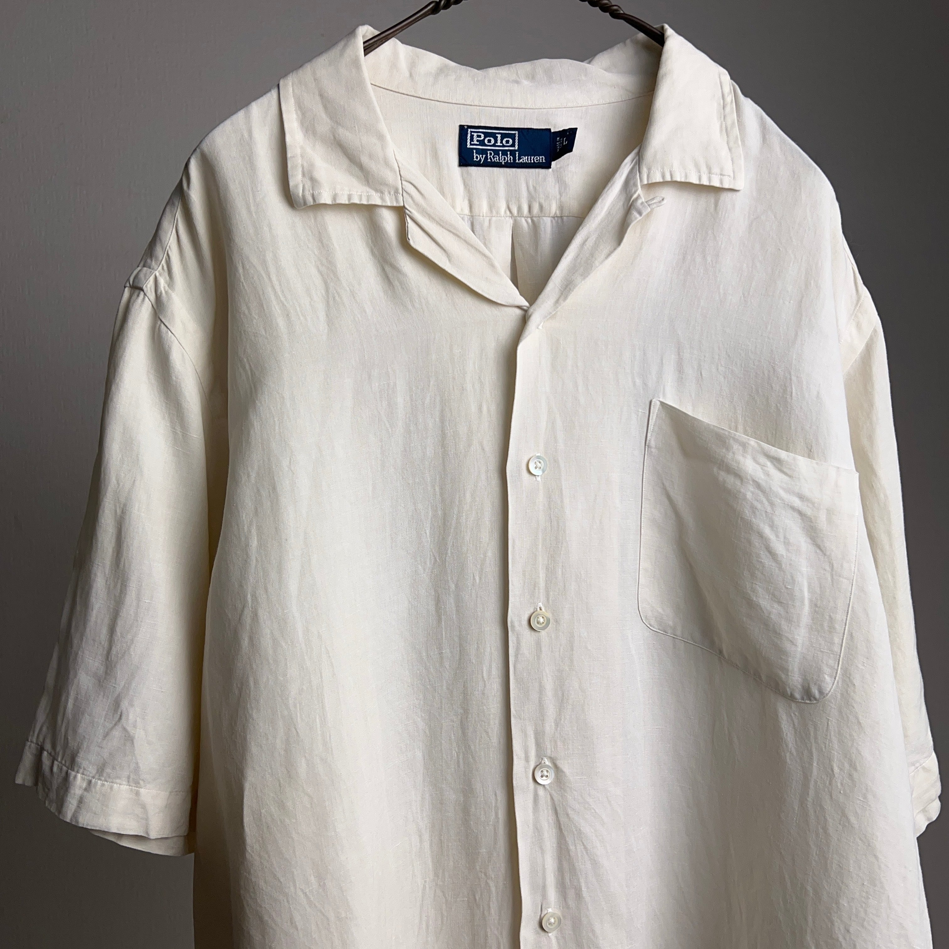 90's~ Polo by Ralph Lauren Silk×Linen S/S Shirt ポロラルフローレン