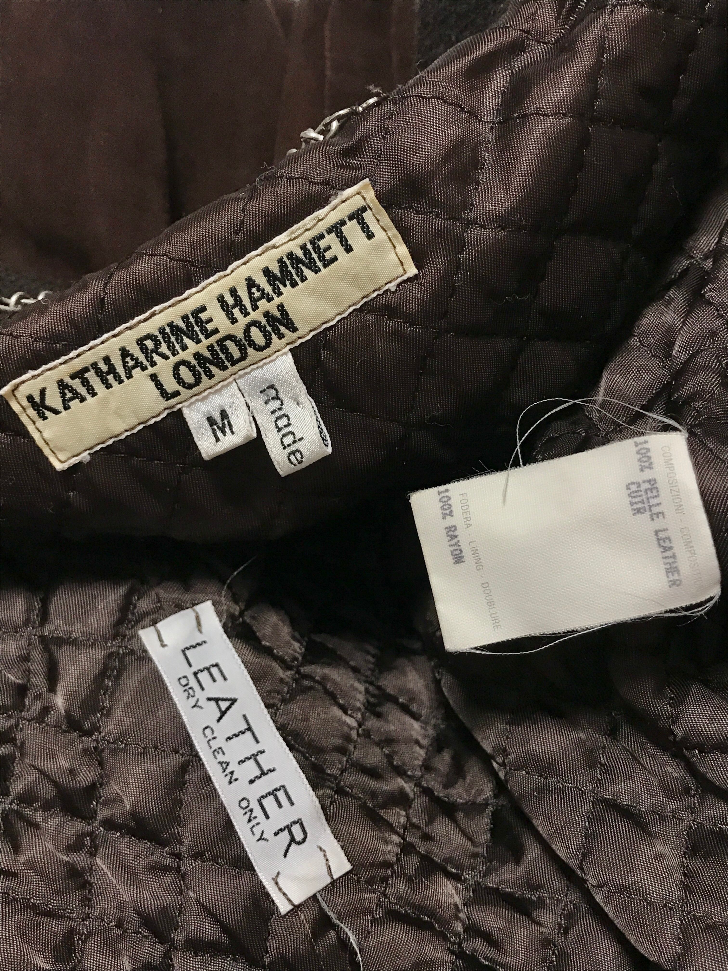 1990F/W KATHARINE HAMNETT LONDON Ex-Soft Suède Leather Bomber JK