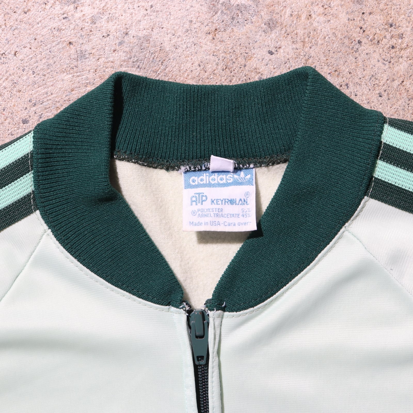 美品 L ミントグリーン 80s adidas トラックスーツ アディダス 緑