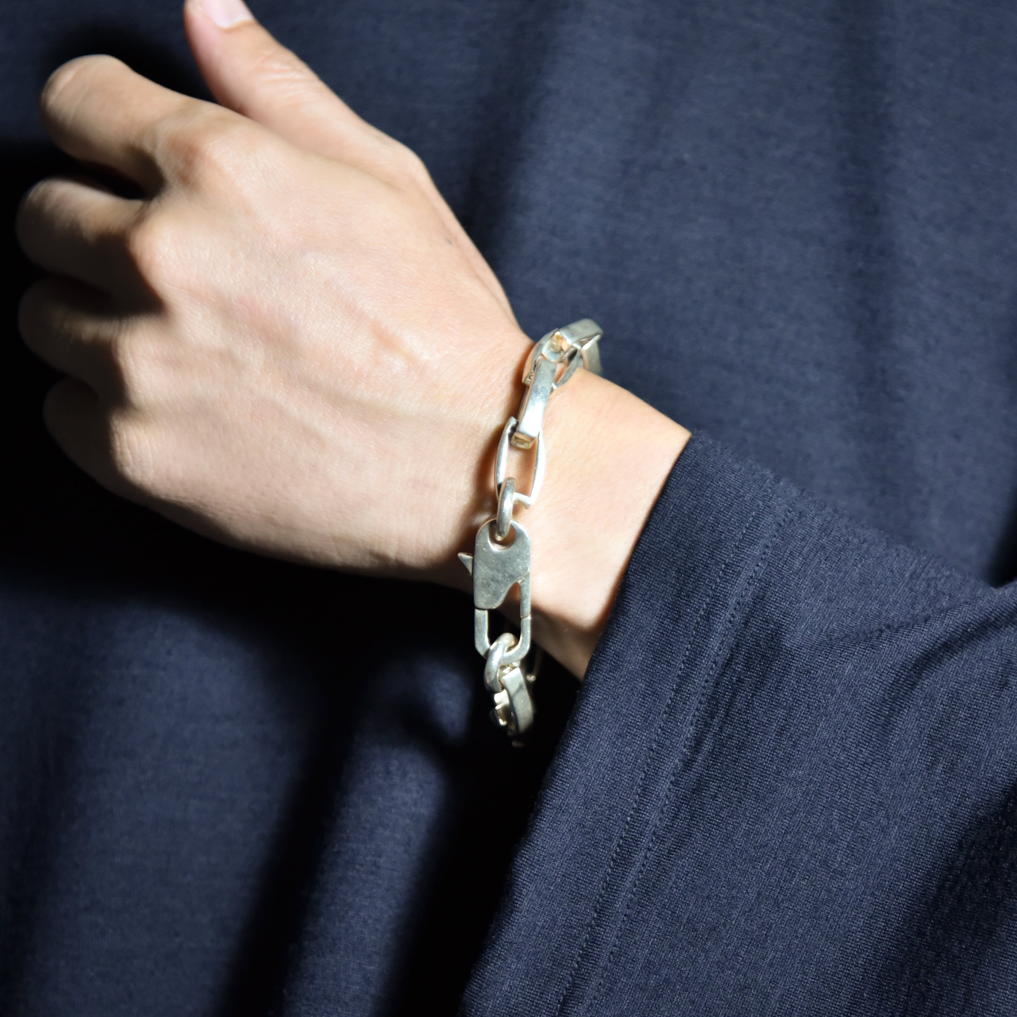 Franch Vintage Chain Silver Chain Bracelet フランス ヴィンテージ