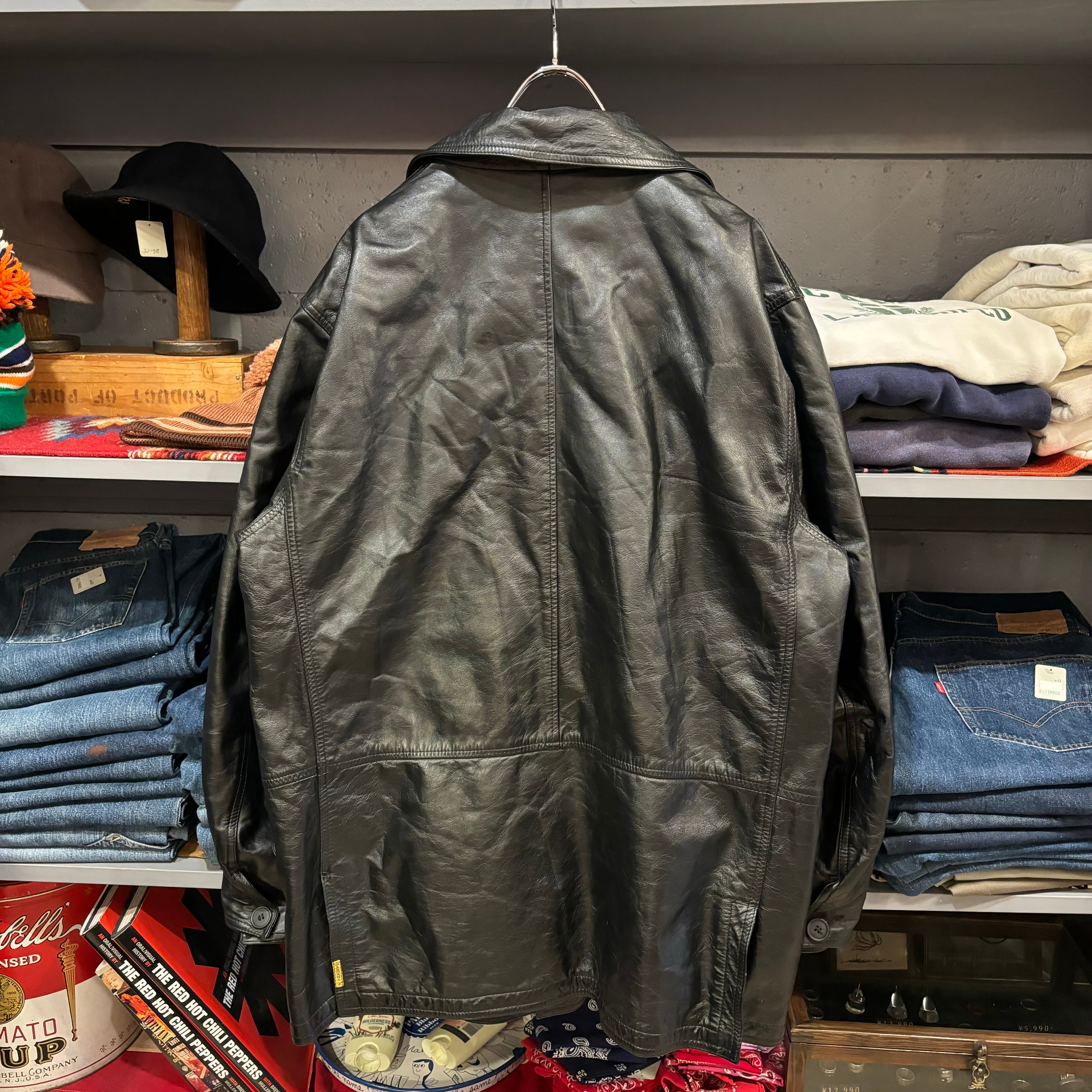 90s ARMANI JEANS Leather Jacket | VOSTOK