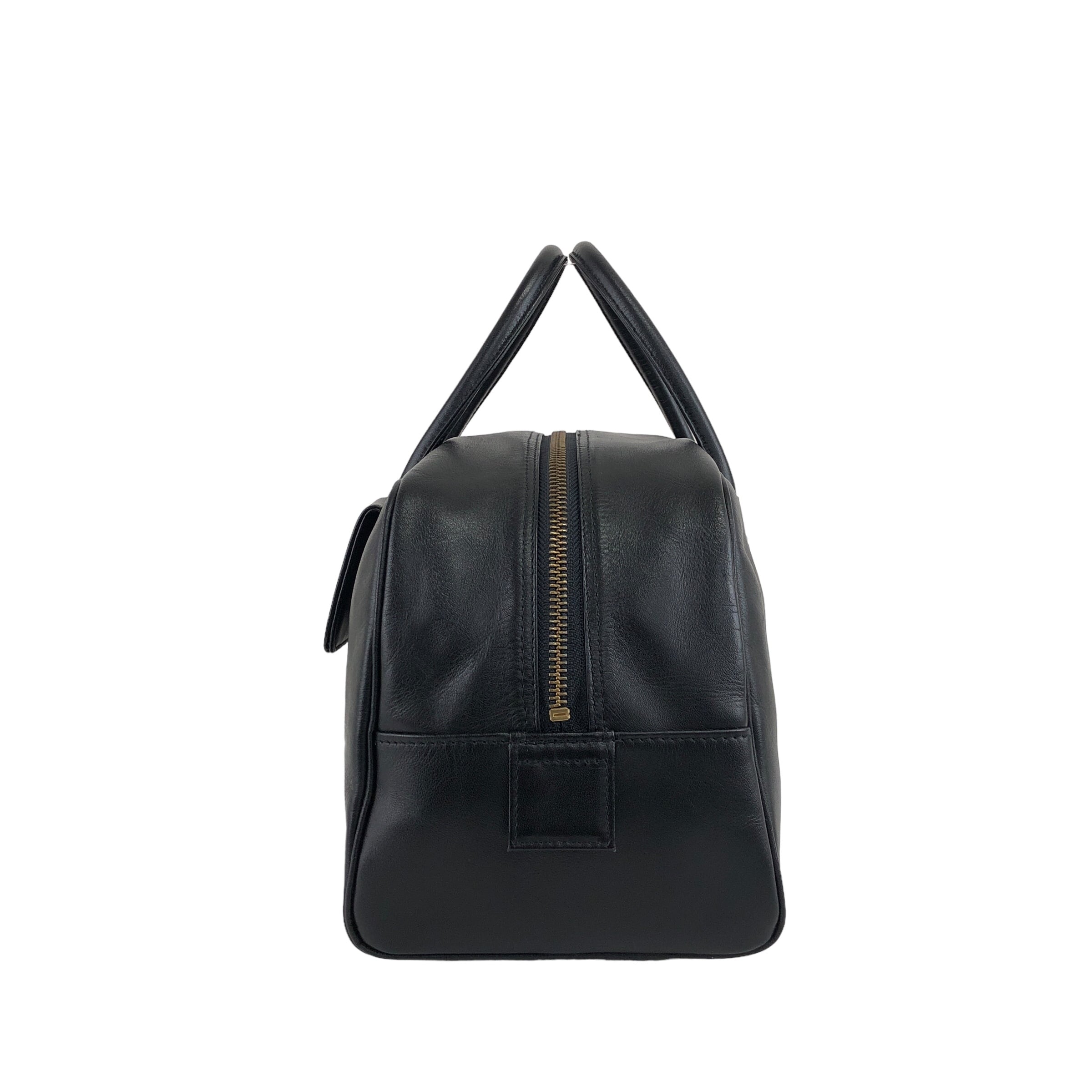 Yves Saint Laurent イヴ・サンローラン ボストンバッグ ブラック ロゴ
