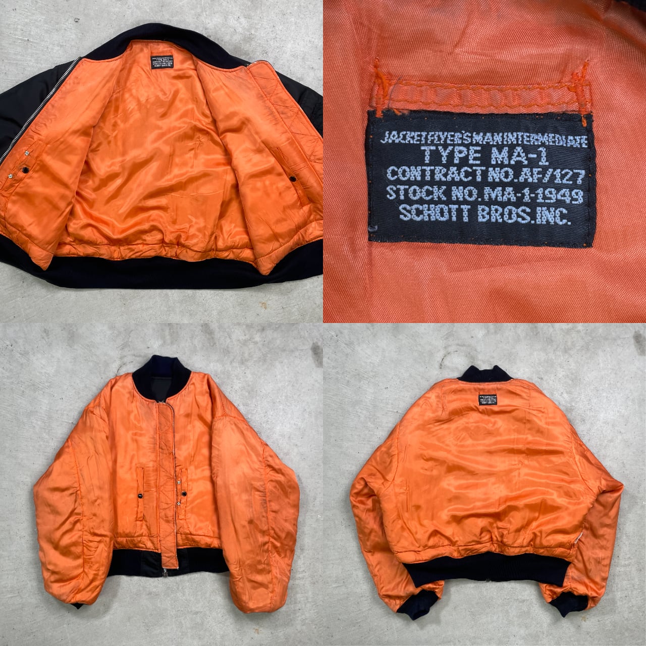 Schott ショット MA-1 ミリタリー フライトジャケット 民間品 メンズXL