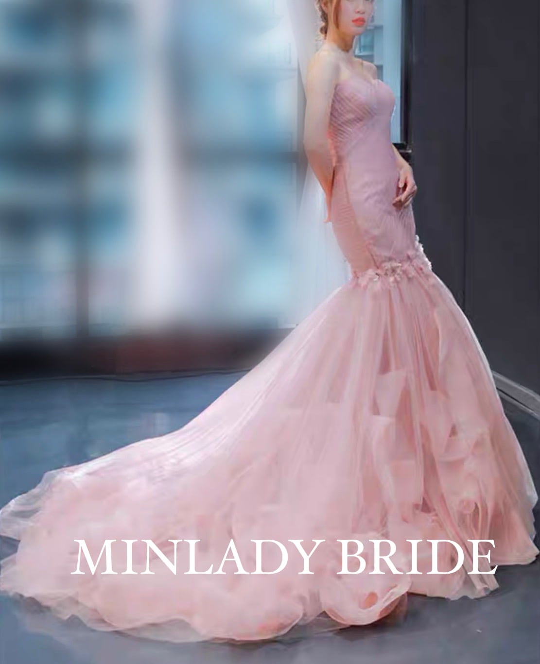 マーメイド カラードレス ウェディングドレス | MINLADY BRIDE
