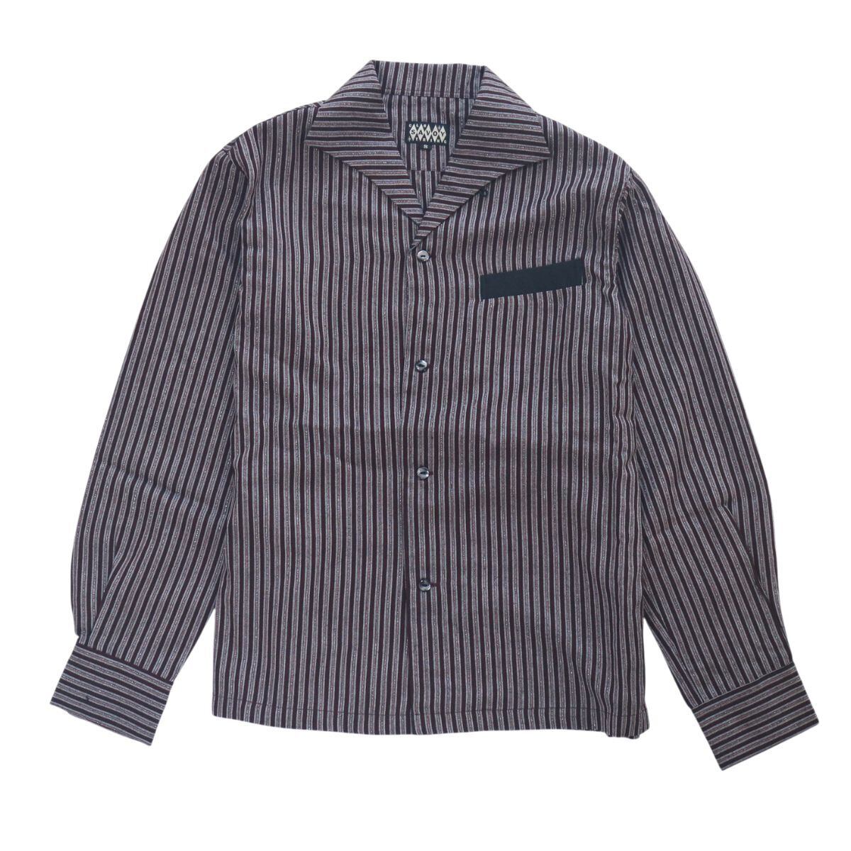 シャツ 長袖 メンズ ロカビリーファッション Lame Stripe Italian