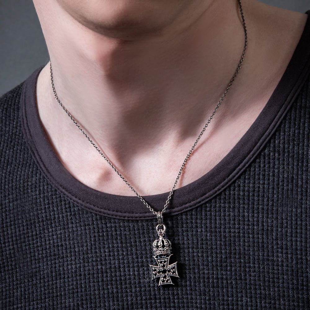 クラウンアイアンクロスペンダント AKP0123 Crown iron cross pendant