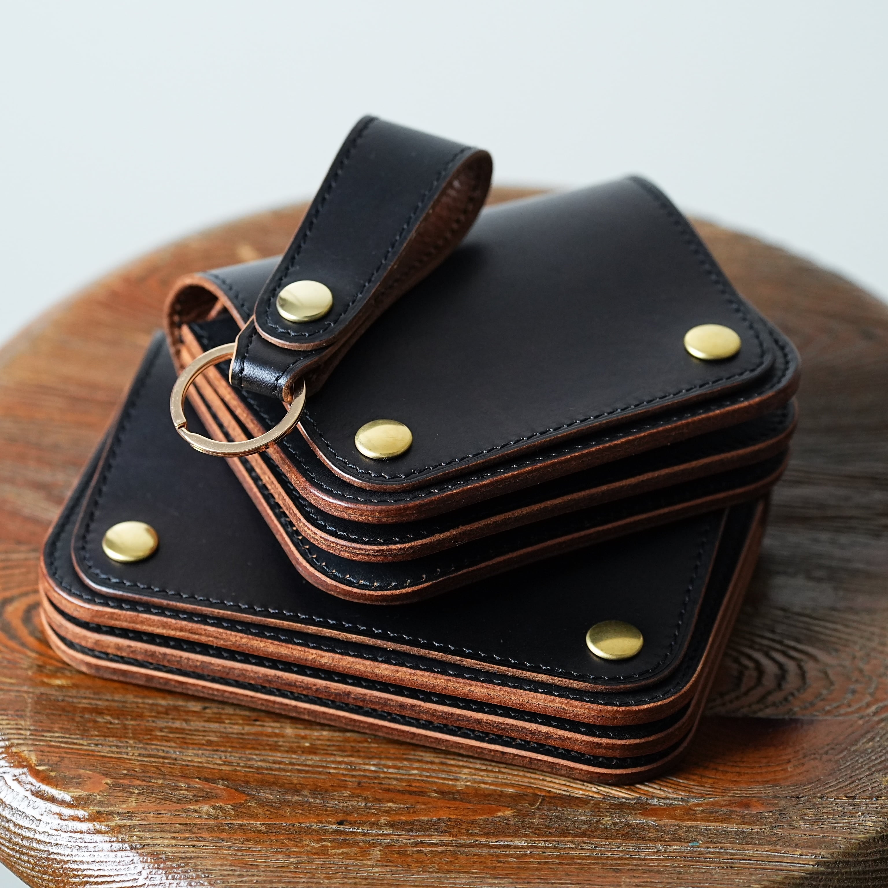 ミドル トラッカーウォレット Middle Tracker Wallet < 茶芯ブラック