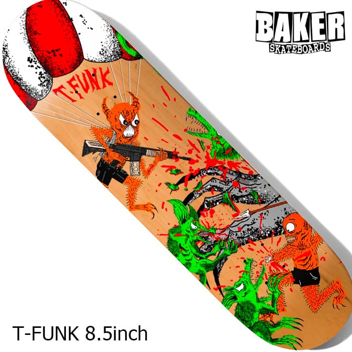 BAKER ベイカー デッキ スケボー T-FUNK TOXIC RATS 8.5inch スケート
