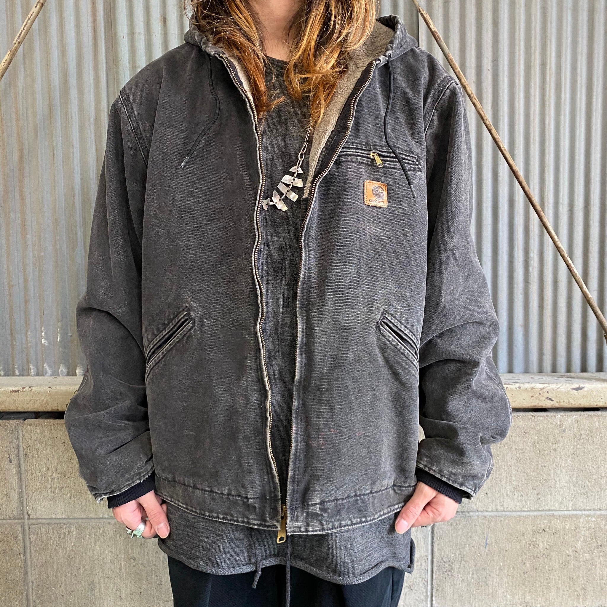Carhartt カーハート フード付き デトロイトジャケット メンズL 古着