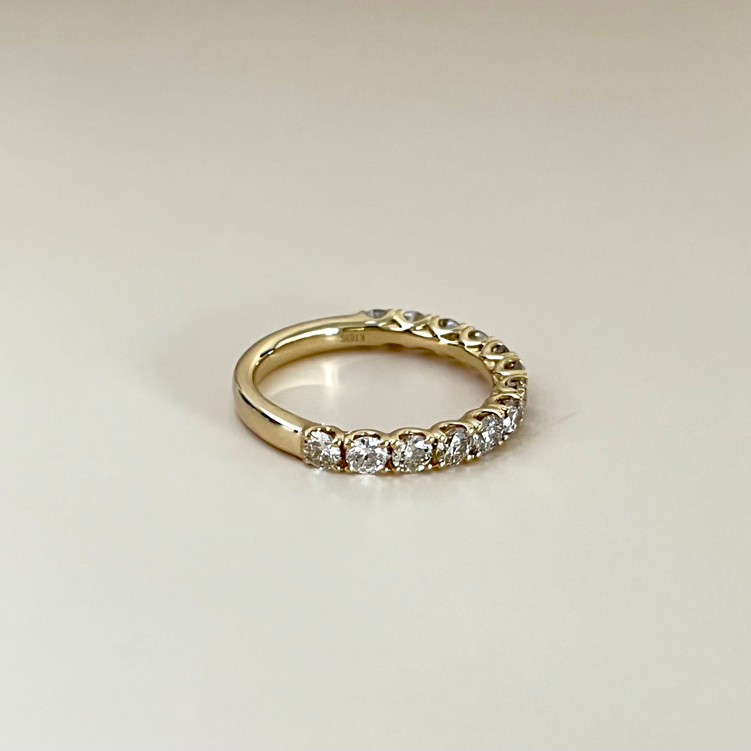 ダイヤモンド ハーフエタニティ リング 1.00ct K18イエローゴールド