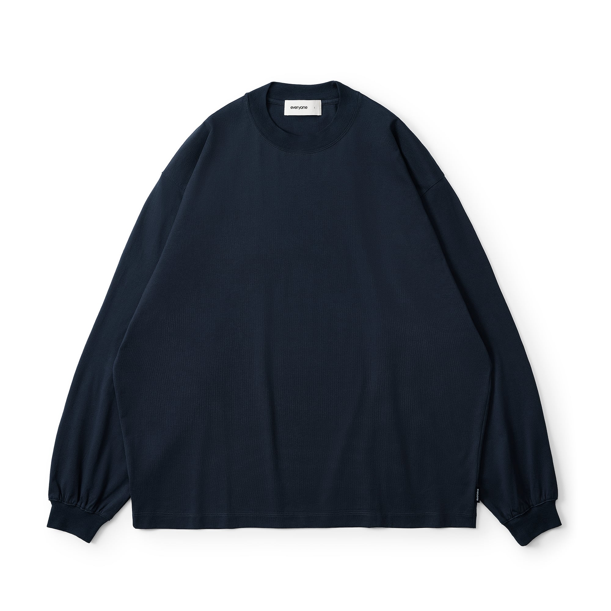 everyone j.30000 sketchy logo long sleeve tee shirt (NAVY) | everyone