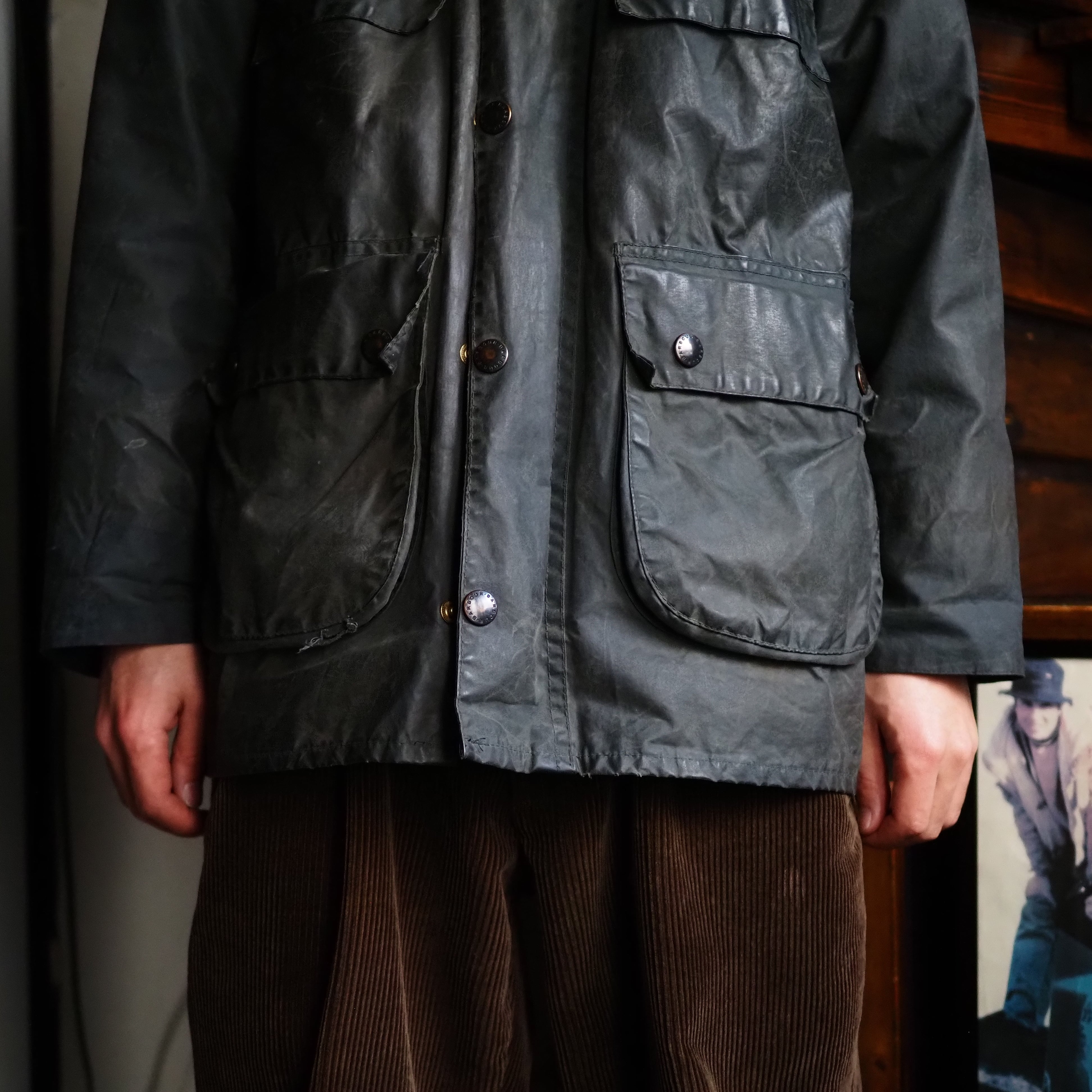 4 Pockets! UK 1988's Vintage Barbour BEDALE size 36 イングランド製