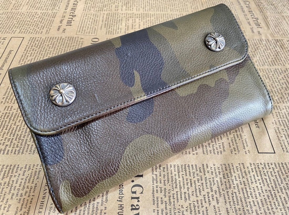 クロムハーツ CHROME HEARTS 財布 Wave ウェーブ クロスボタン