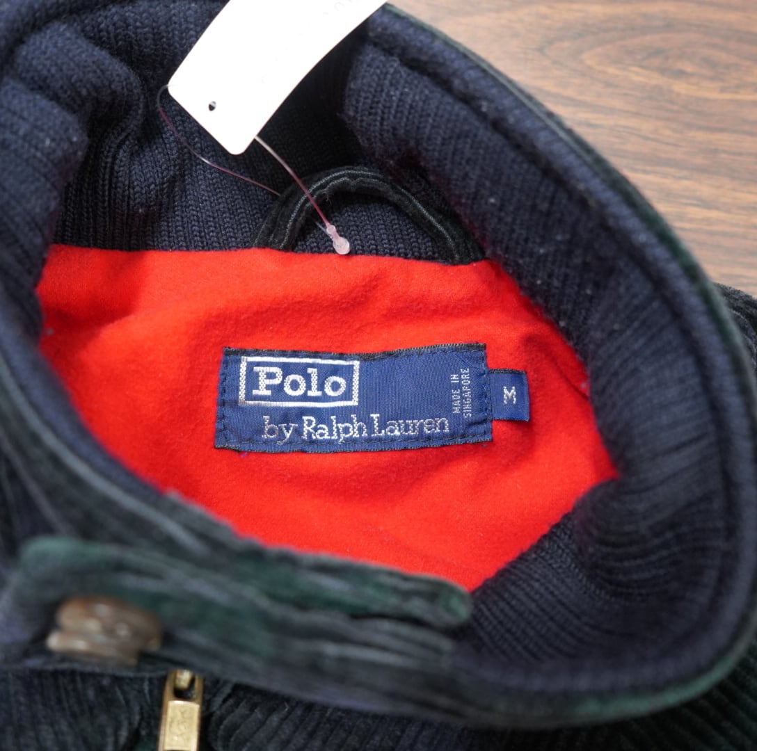 80s90s ralphlauren ブラックウォッチ コーデュロイ ハリントン