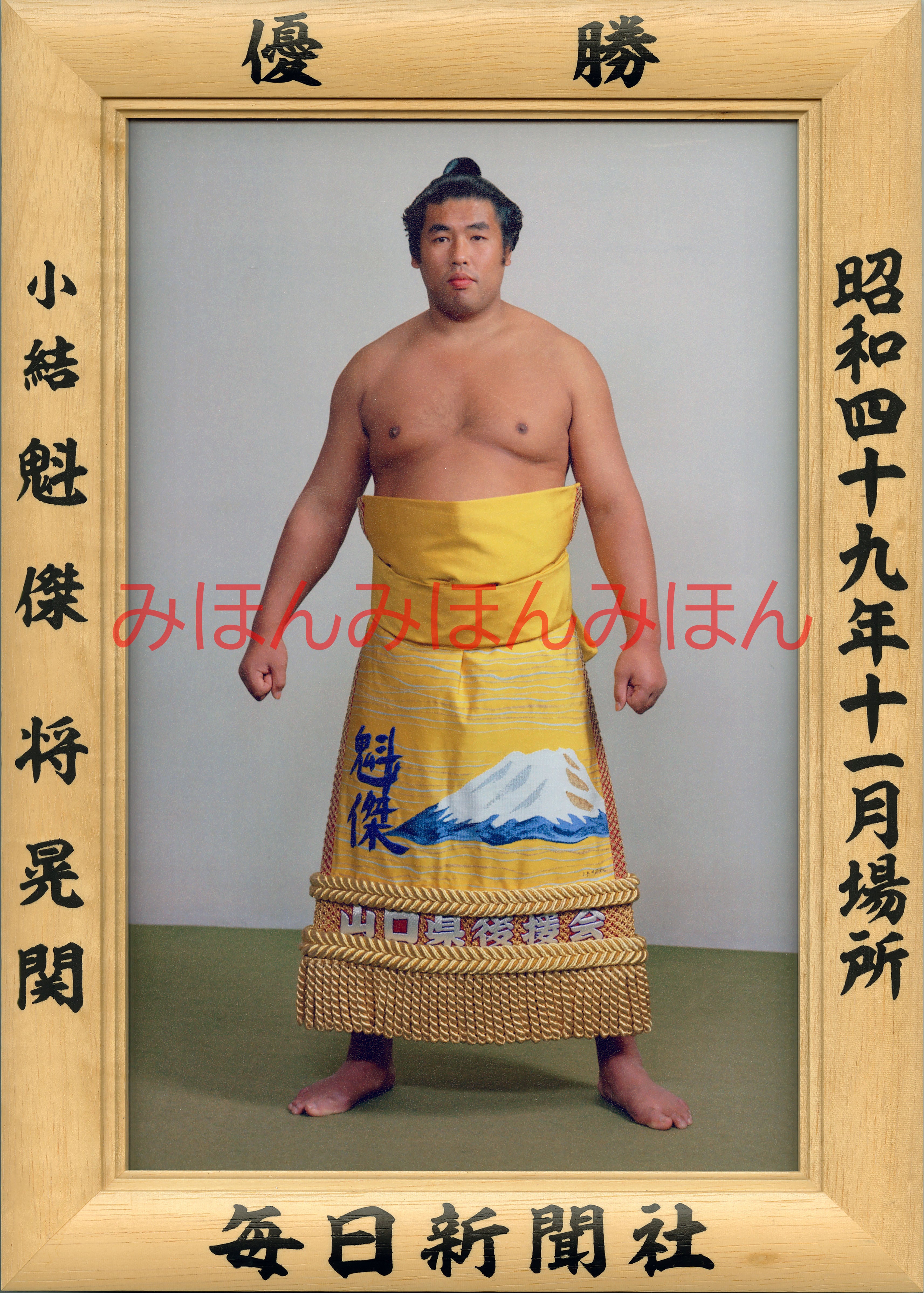 昭和49年11月場所優勝 小結 魁傑将晃関（初優勝） | 大相撲まいに
