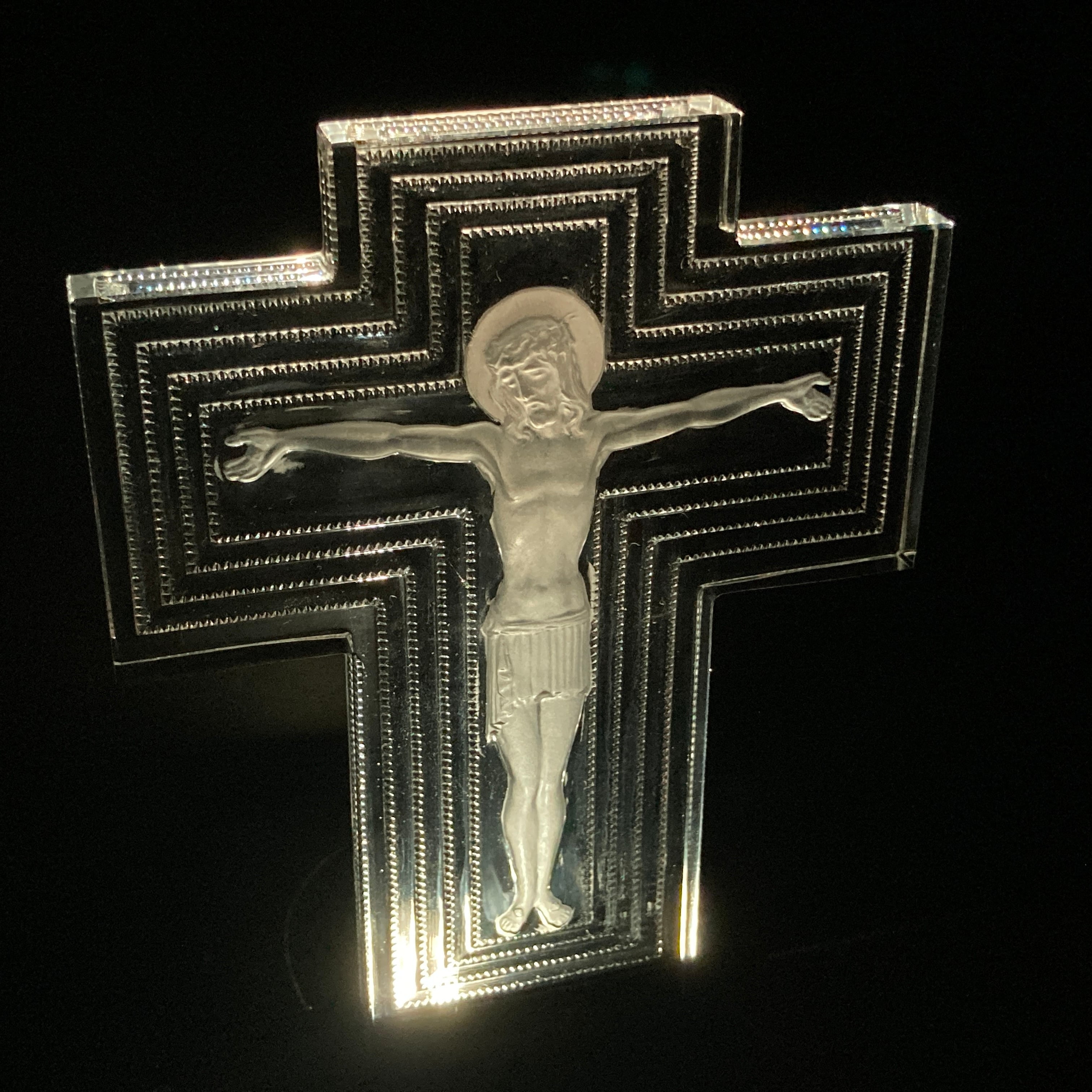 R.LALIQUE ルネ・ラリック『Christ』キリスト 立像 彫像 十字架 置物