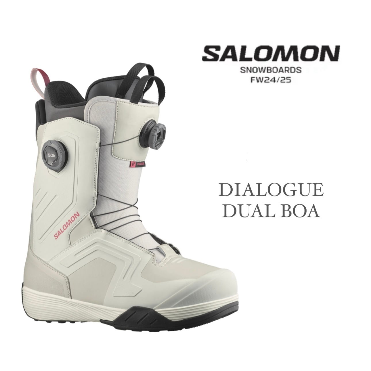 24-25モデル . SALOMON .『 DIALOGUE DUAL BOA 』. Vaporous Gray