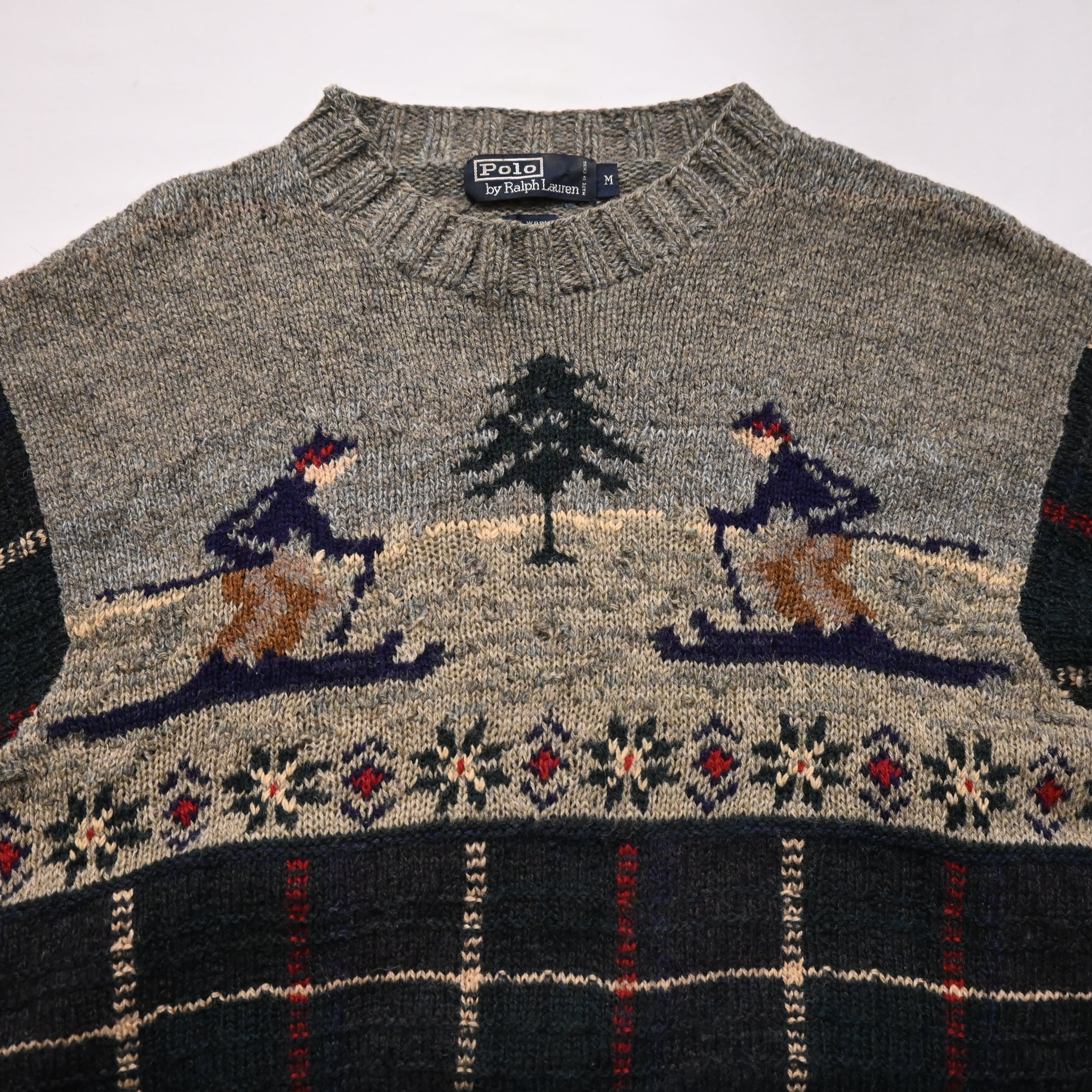 90's Polo Ralph lauren hand knit sweater ラルフローレン ハンド
