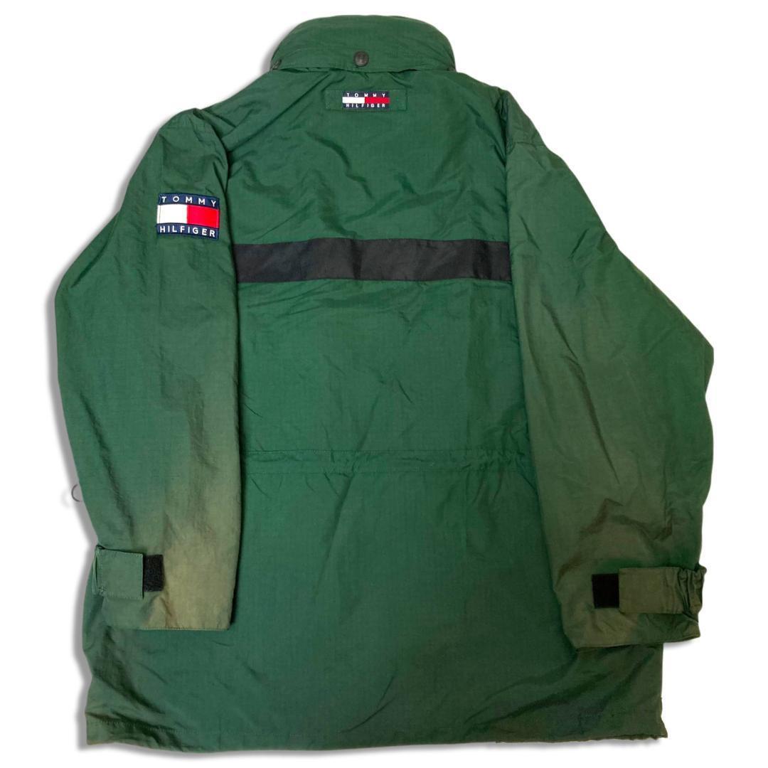 90s トミーヒルフィガー マウンテンパーカー グリーン M Tommy Tommy