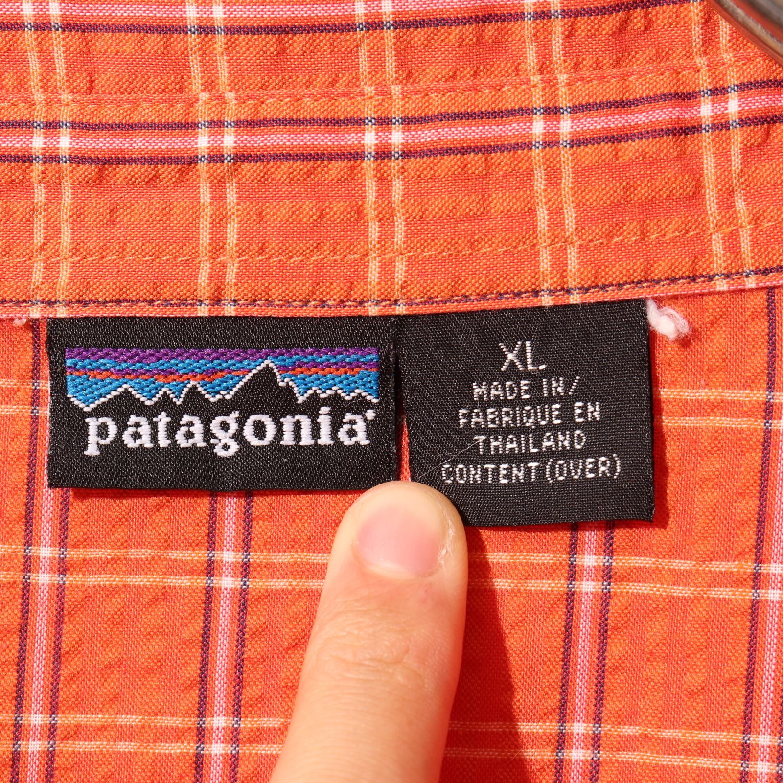 美品 XL 00年 オレンジ Puckerware Shirt Patagonia パッカーウェア