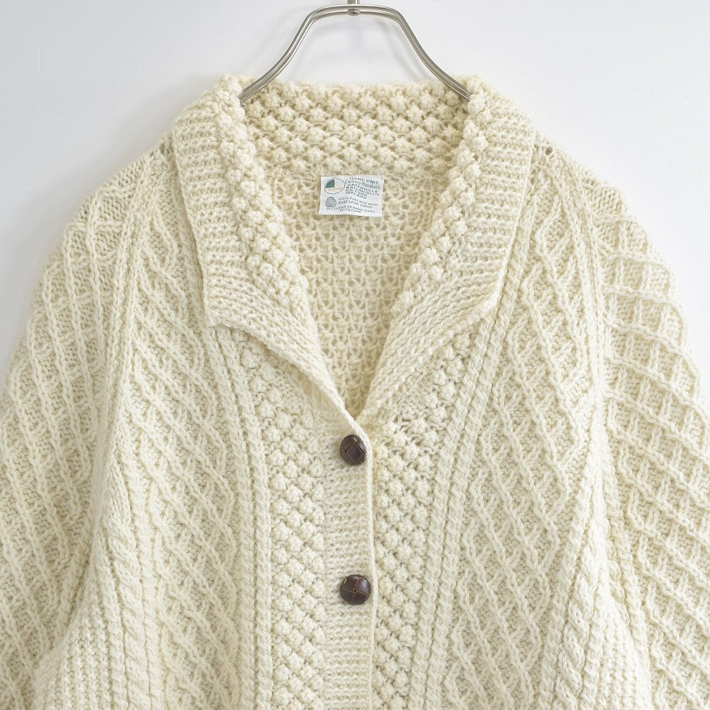 80s Carbery Handknits アイルランド製 アランニット カーディガン