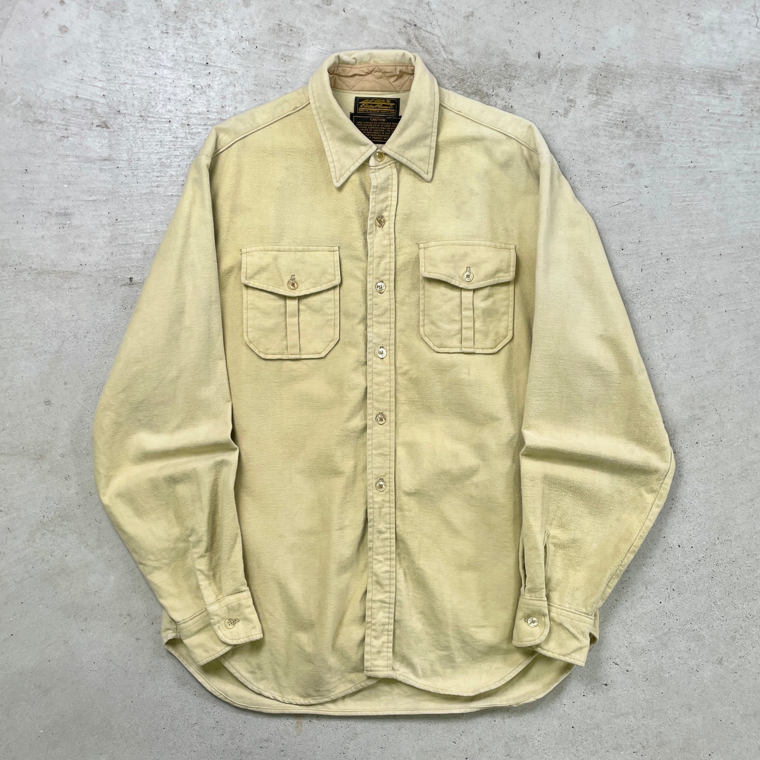 90年代 Eddie Bauer エディーバウアー シャモアクロス ウールシャツ