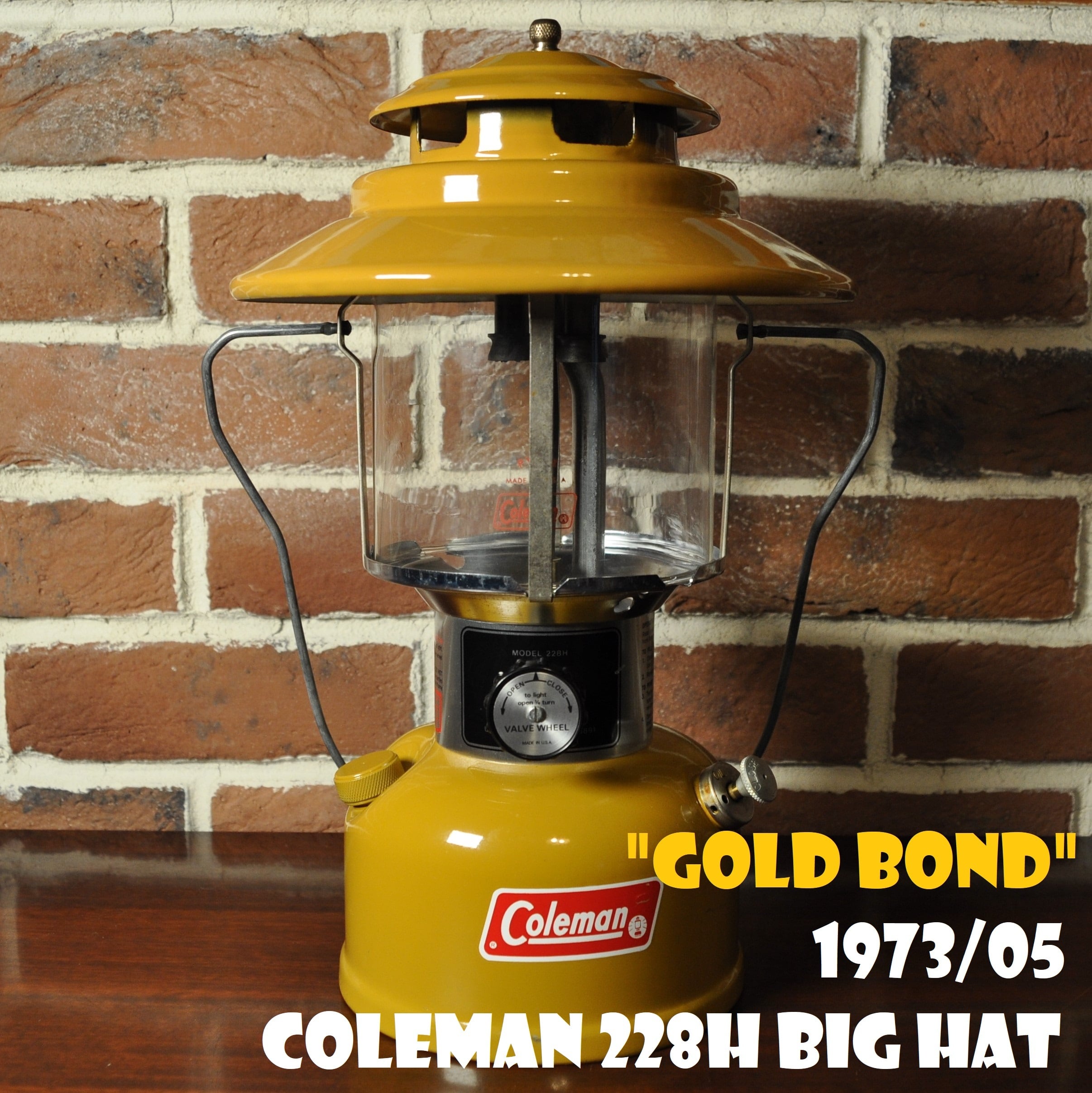 コールマン 228H 1973年5月製造 ゴールドボンド ダブルマントル
