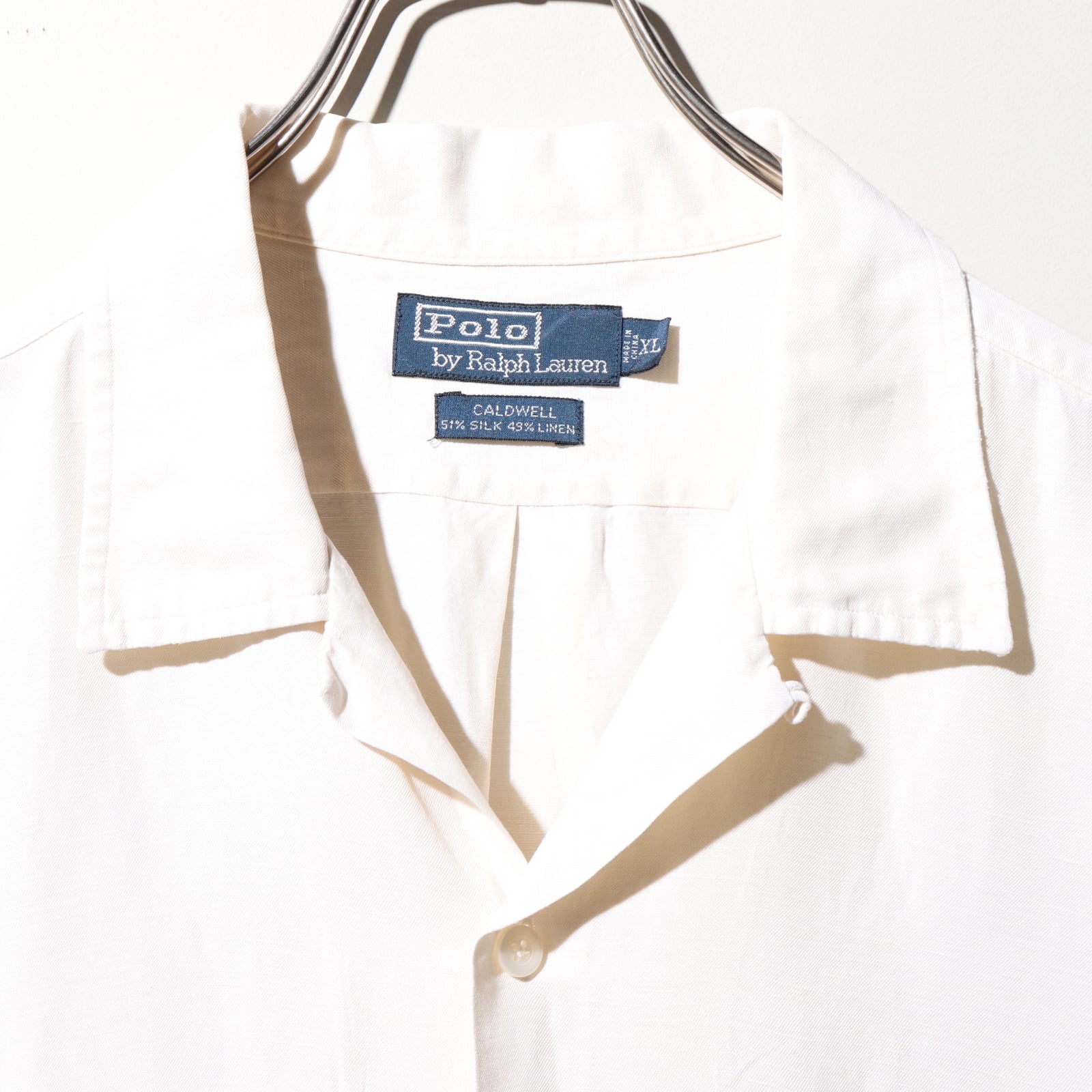 XL オフホワイト Caldwell ポロラルフローレン 半袖開襟シャツ 白 Polo