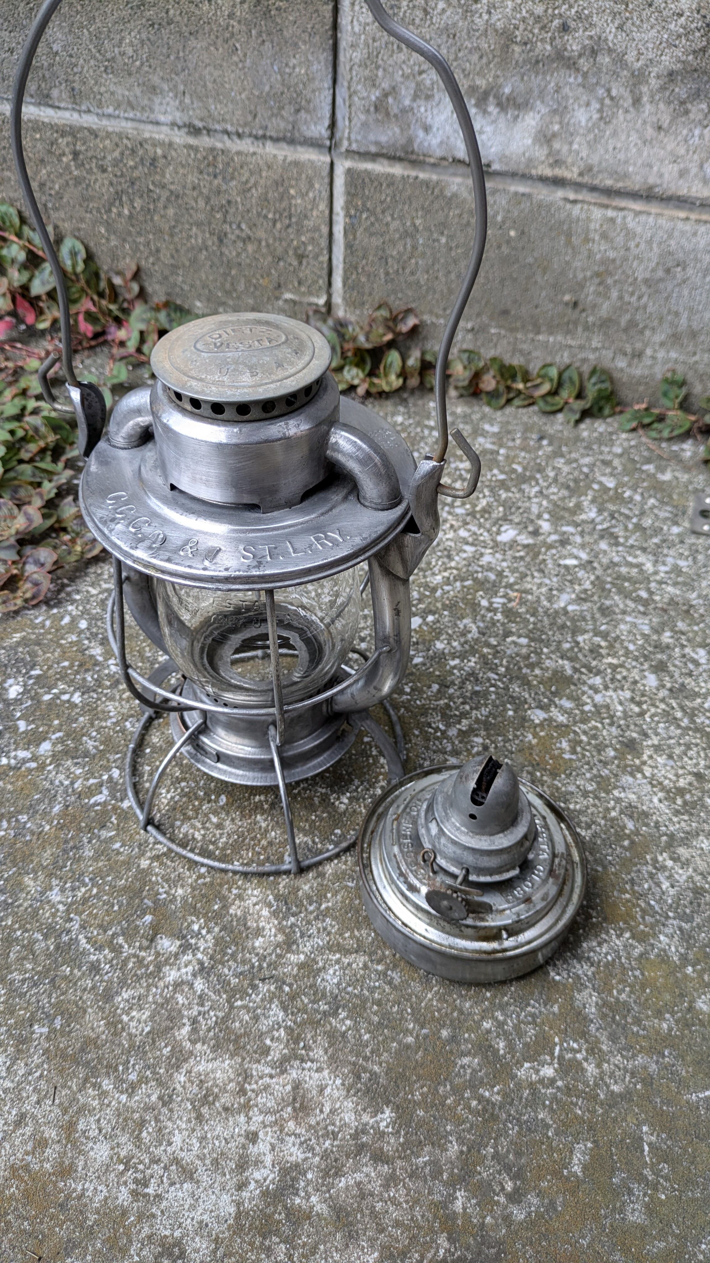 1920's Vintage Dietz VESTA RailRoad Lantern Lamp ビンテージ デイツ