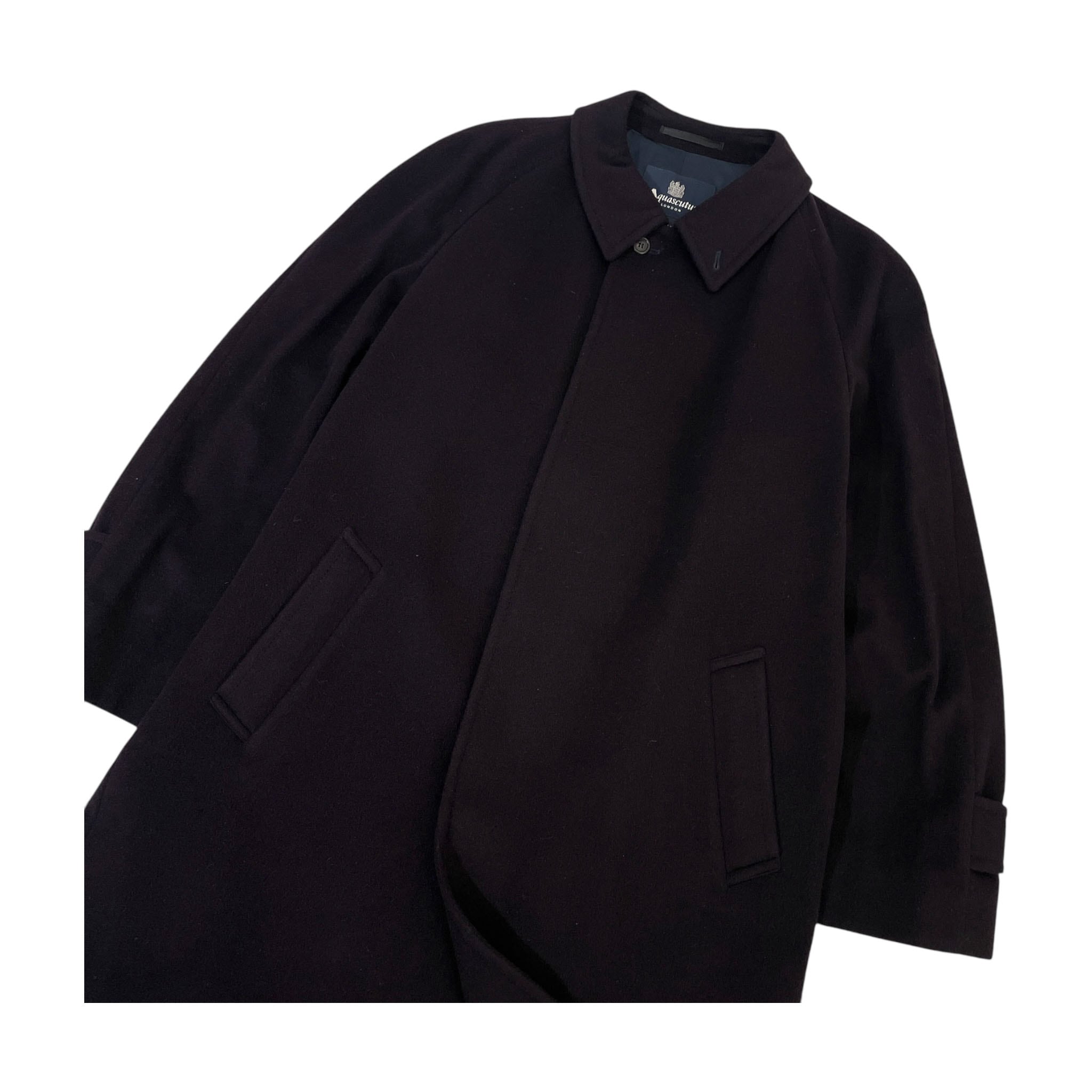 Aquascutum crafted in england アクアスキュータム カシミヤ100% 英国